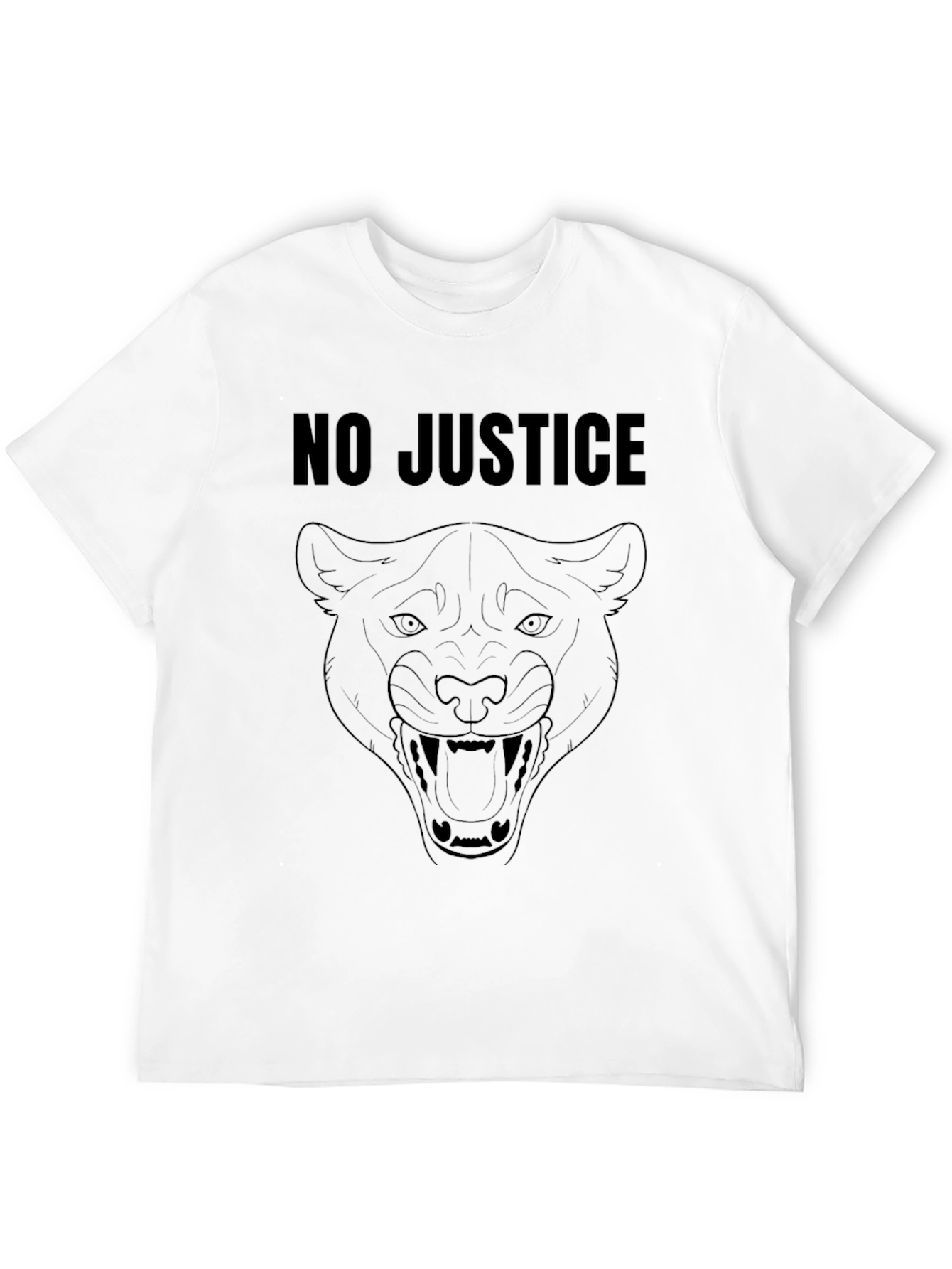 No Justice Panther Graphic Black T-Shirt