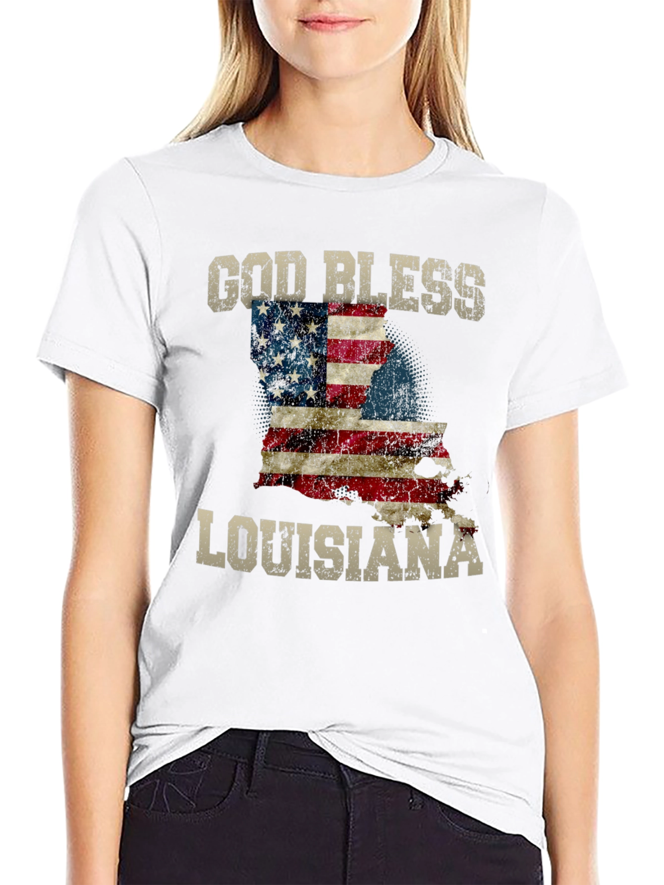 God Bless Louisiana Graphic T-Shirt