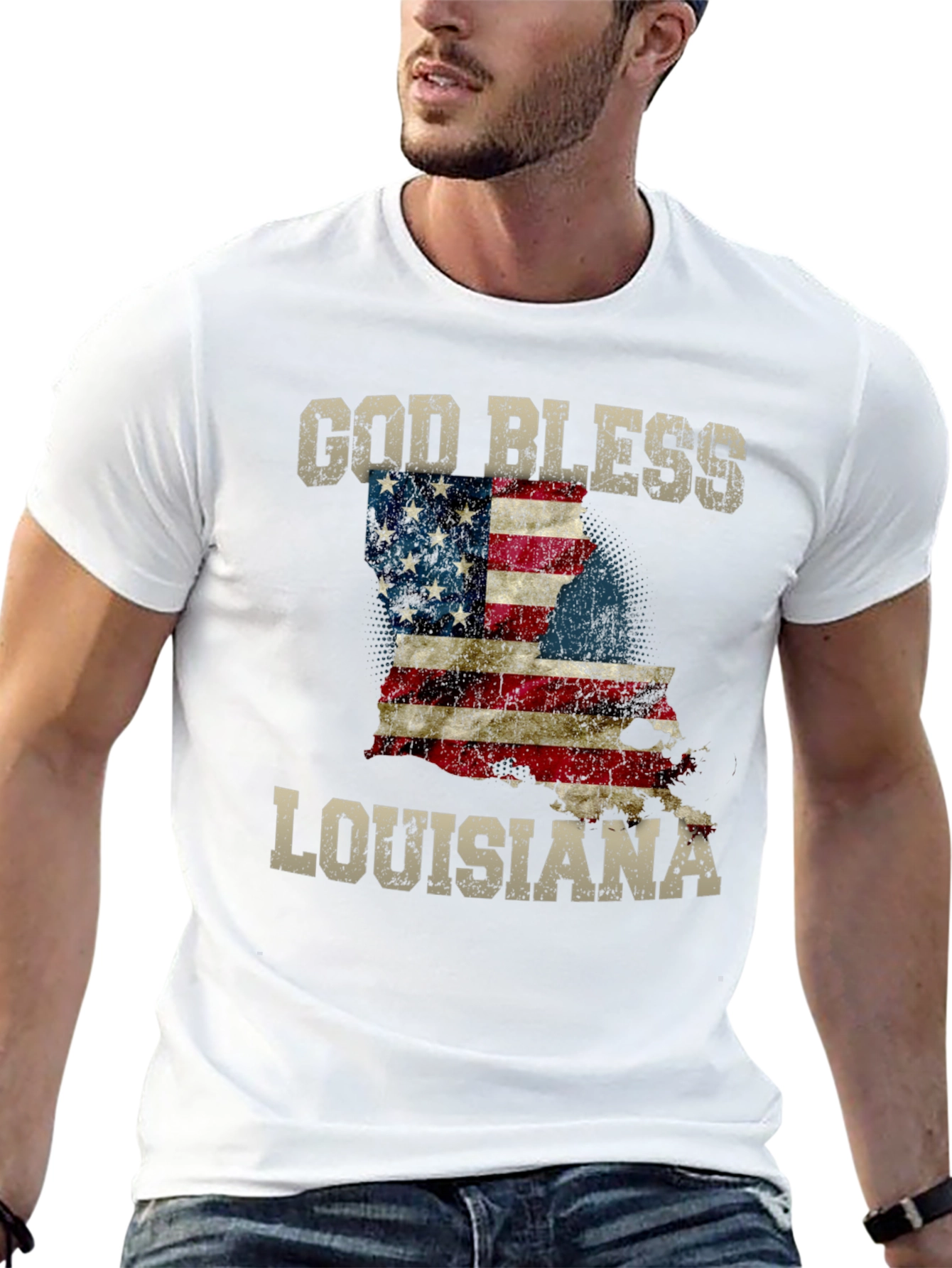 God Bless Louisiana Graphic T-Shirt