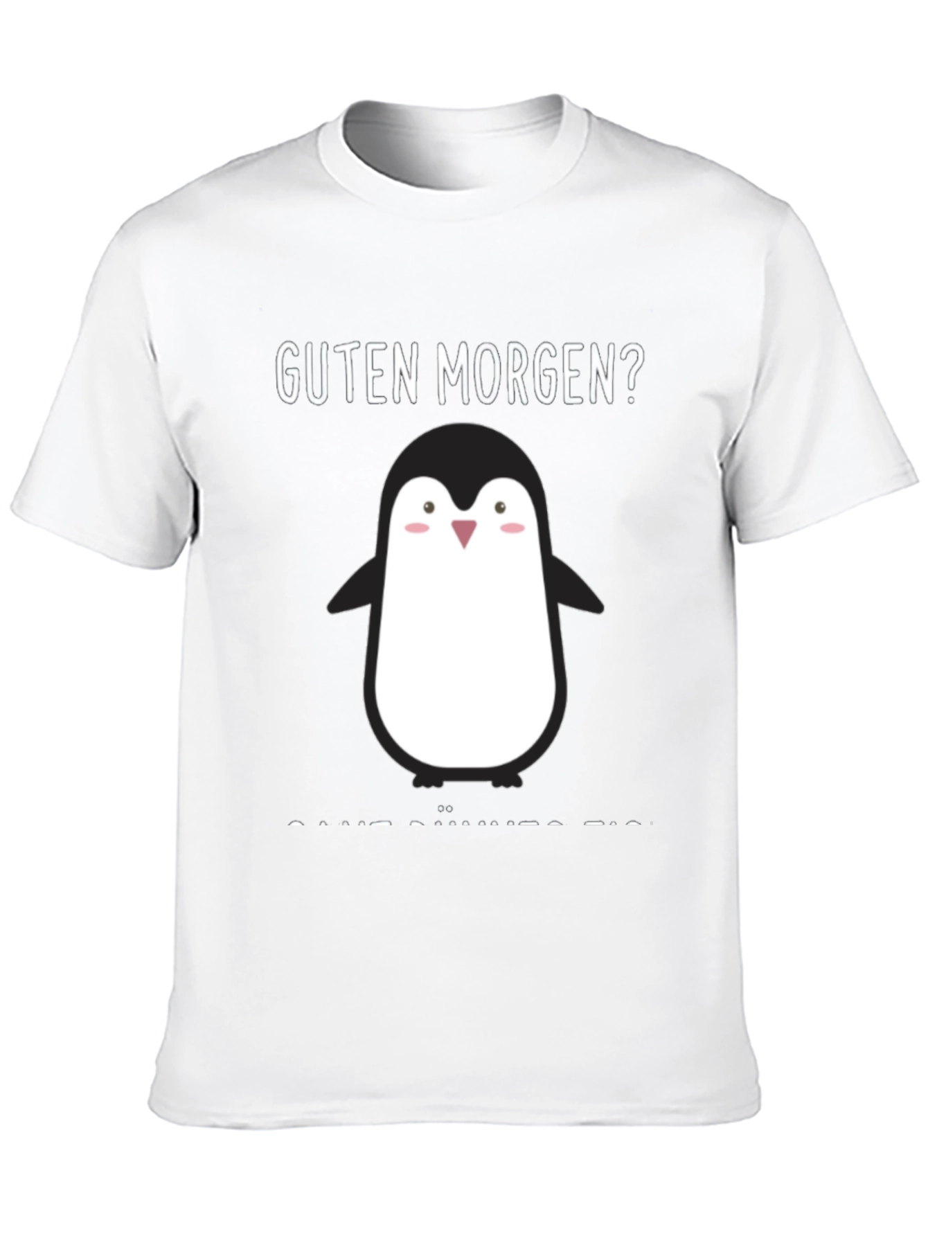 Guten Morgen Penguin Black T-Shirt