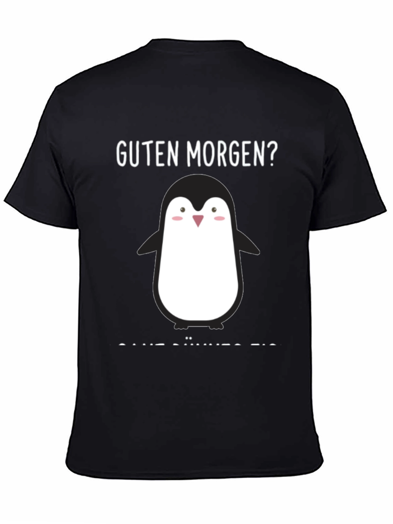 Guten Morgen Penguin Black T-Shirt