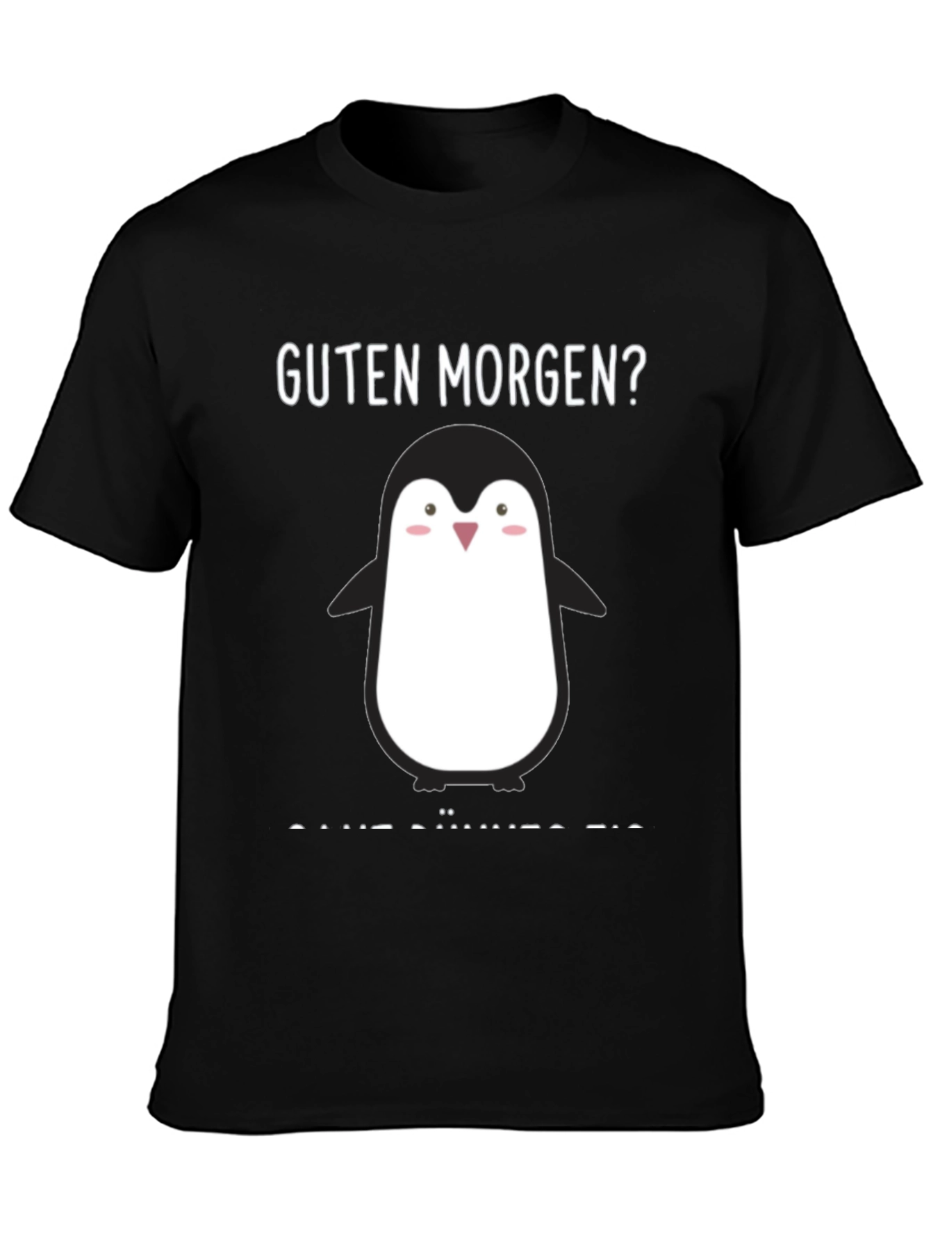 Guten Morgen Penguin Black T-Shirt