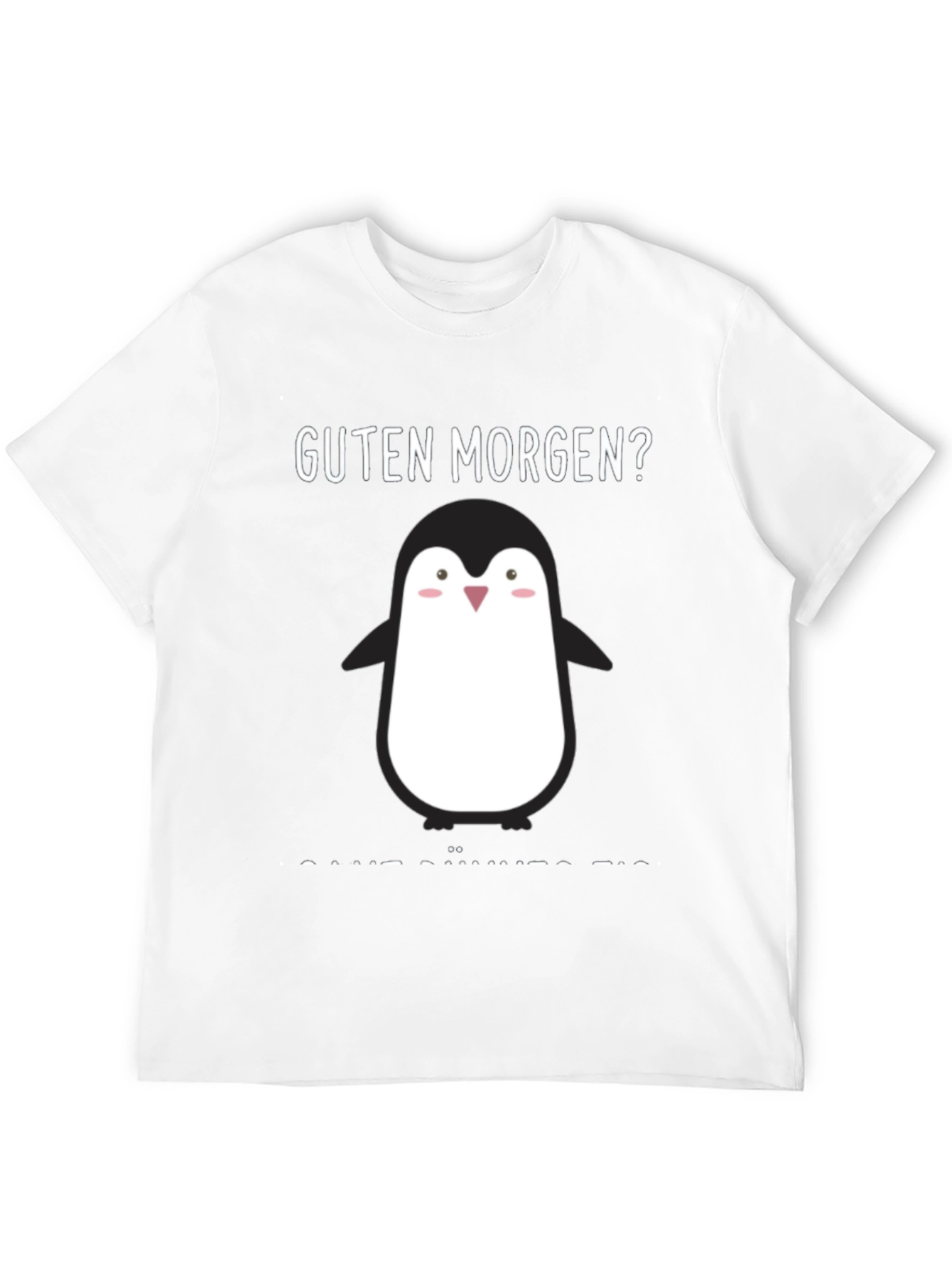 Guten Morgen Penguin Black T-Shirt