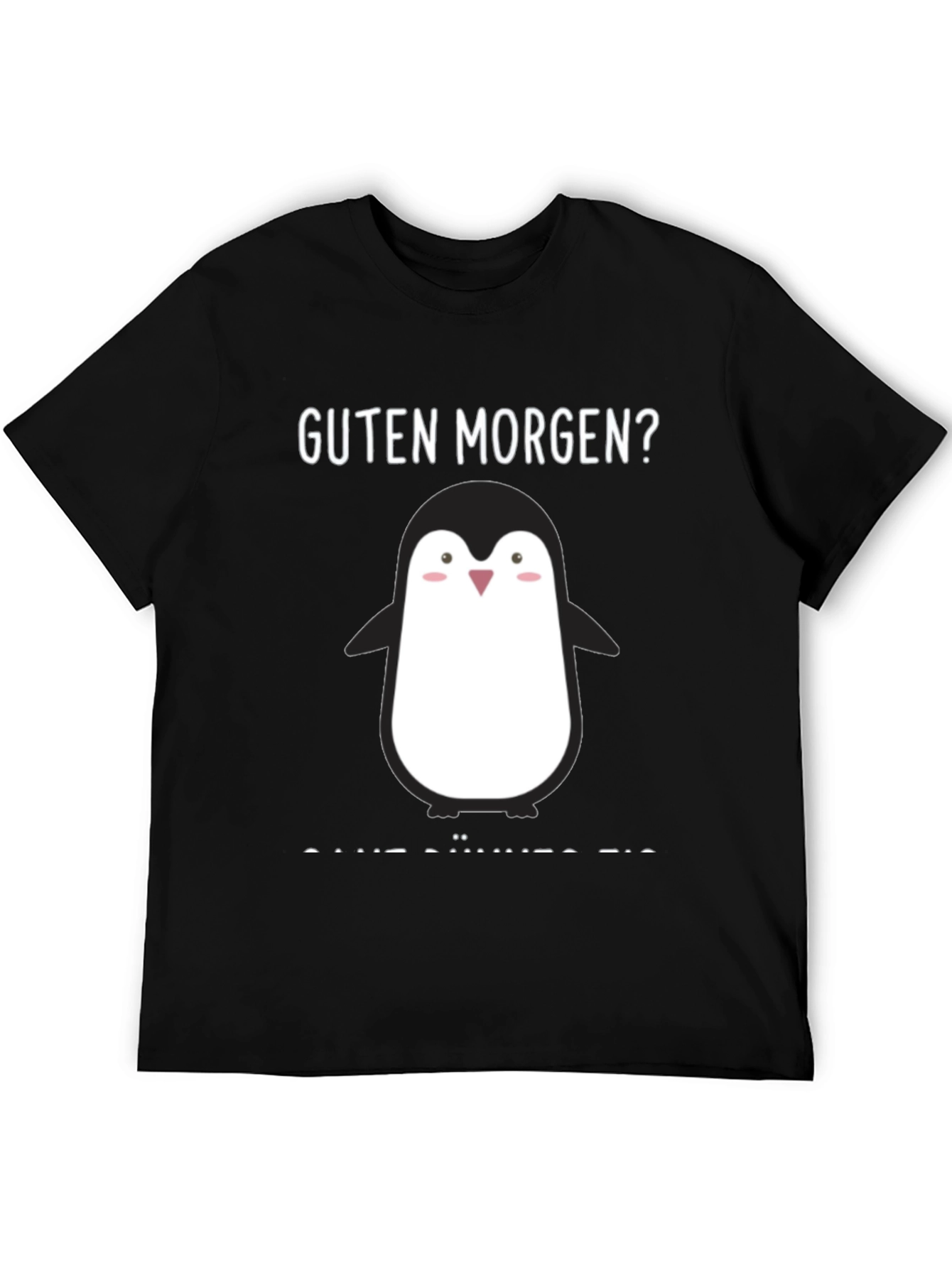 Guten Morgen Penguin Black T-Shirt