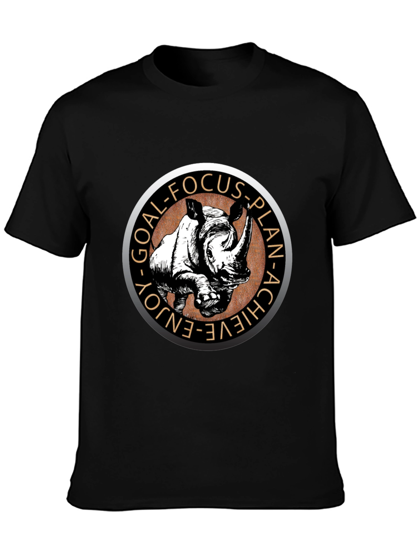 Rhino Graphic Tee - Goal Driven Black T-Shirt