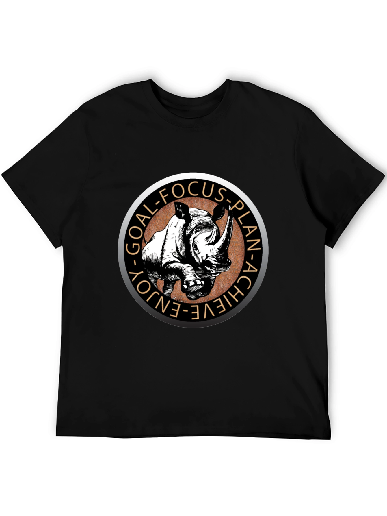 Rhino Graphic Tee - Goal Driven Black T-Shirt