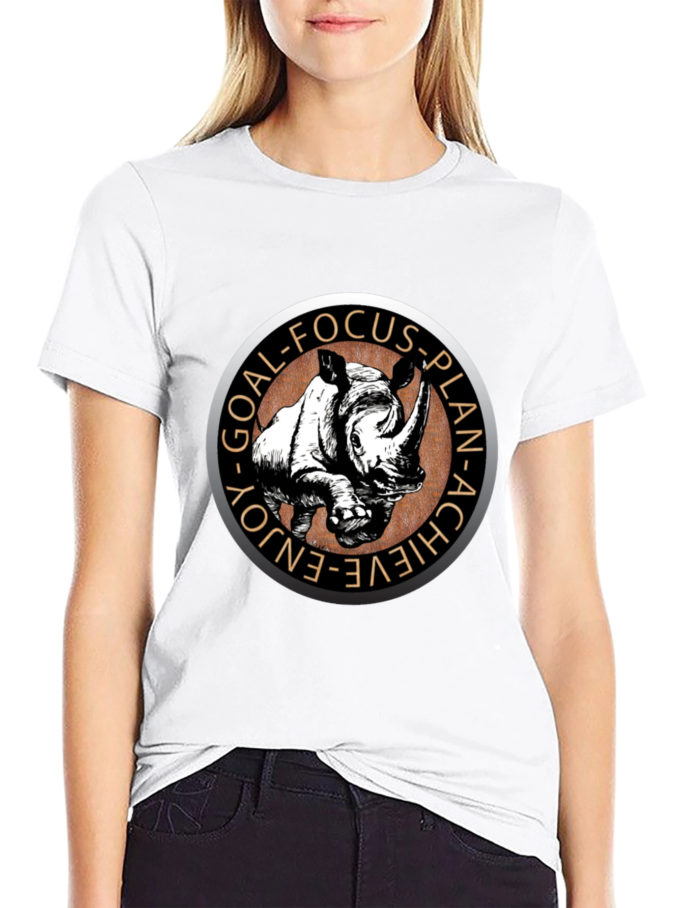 Rhino Graphic Tee - Goal Driven Black T-Shirt