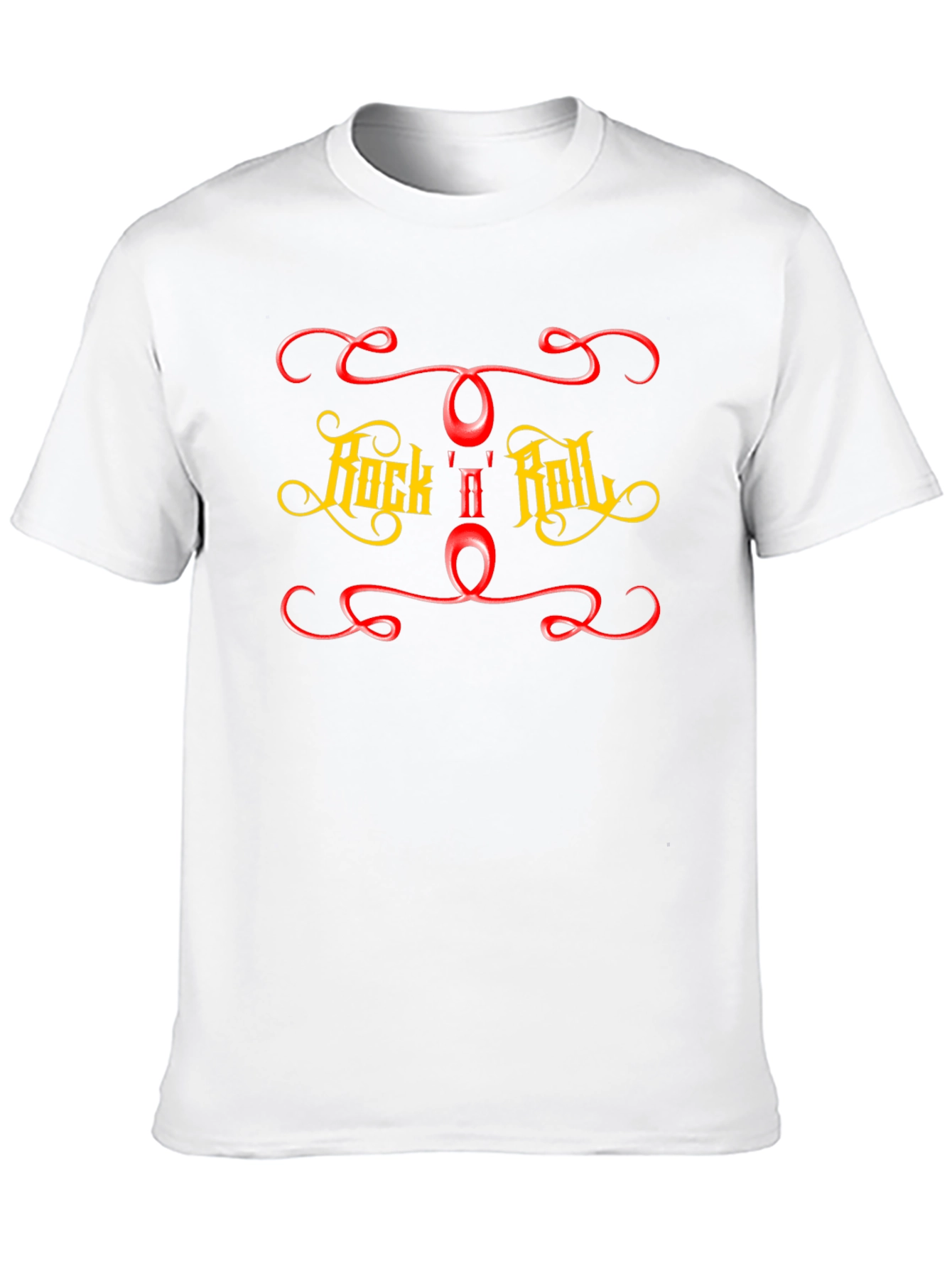 Rock n Roll Graphic Print Black T-Shirt