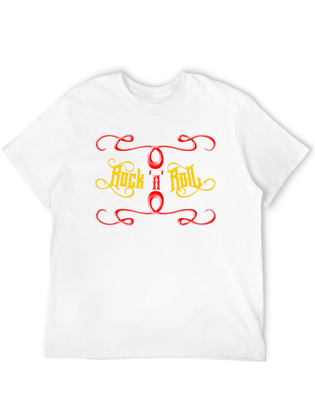 Rock n Roll Graphic Print Black T-Shirt