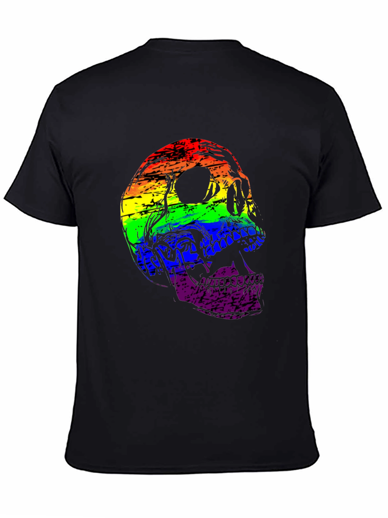 Rainbow Skull Graphic T-Shirt