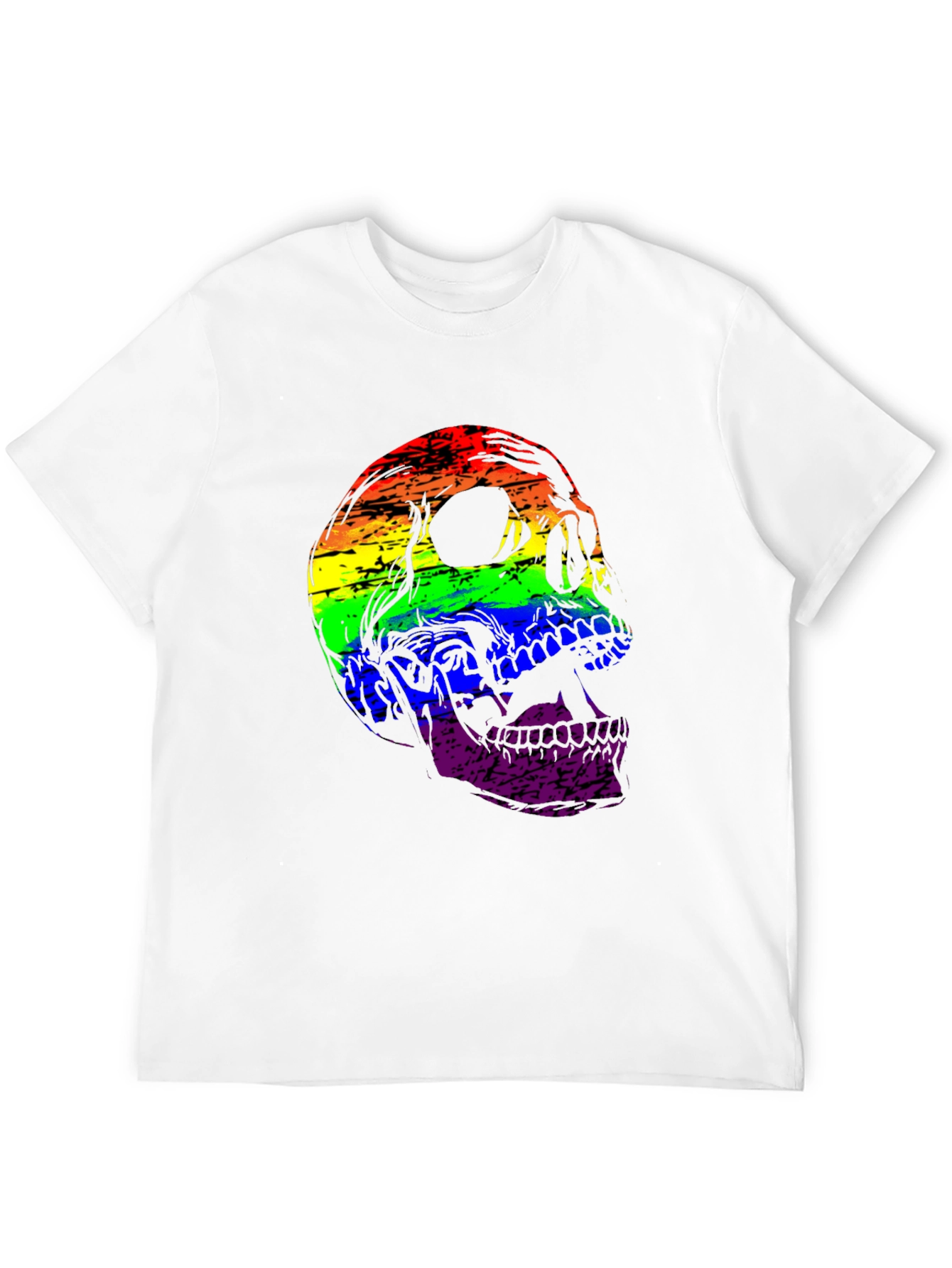 Rainbow Skull Graphic T-Shirt