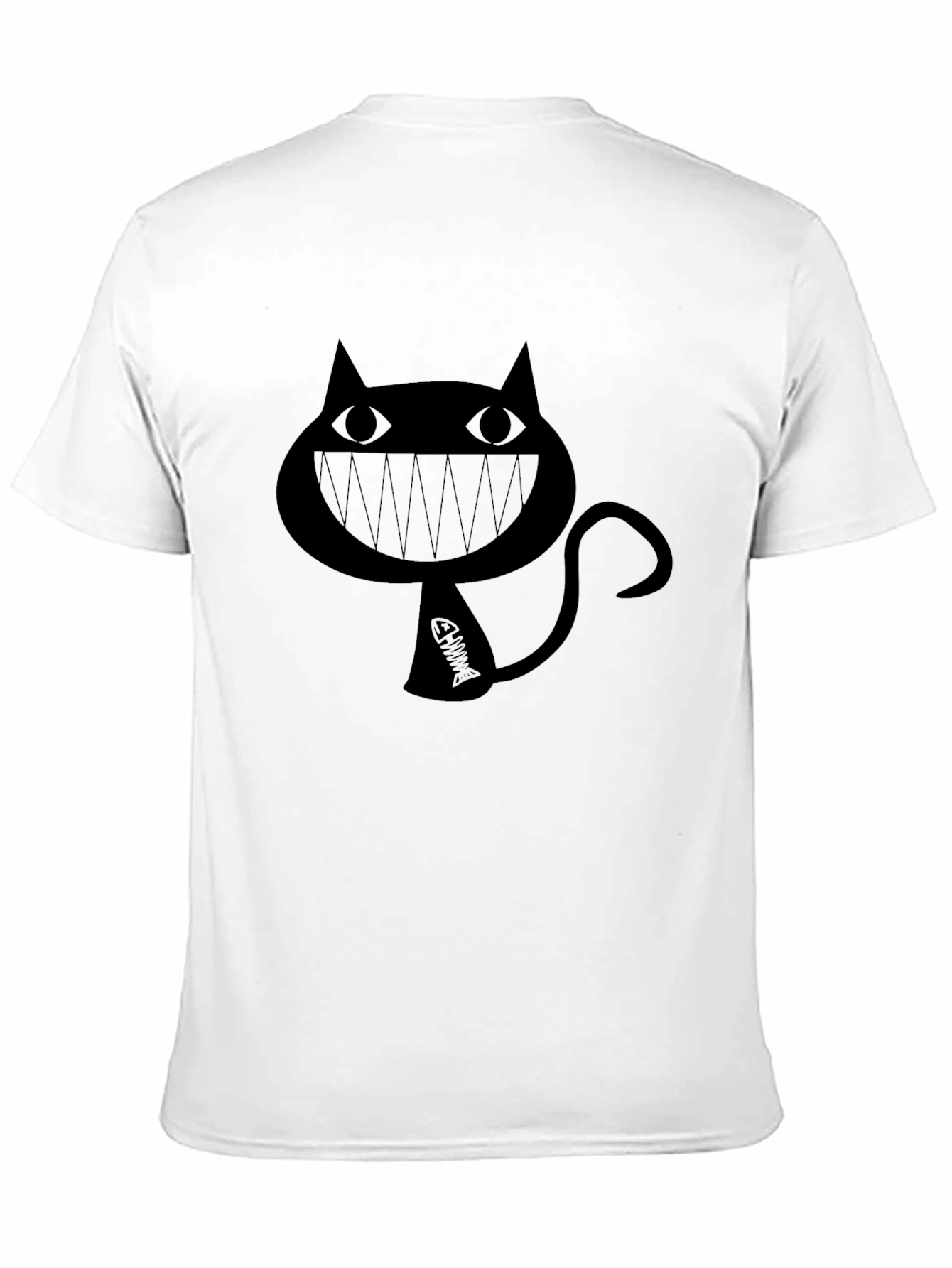 Grinning Cat Black Graphic Tee