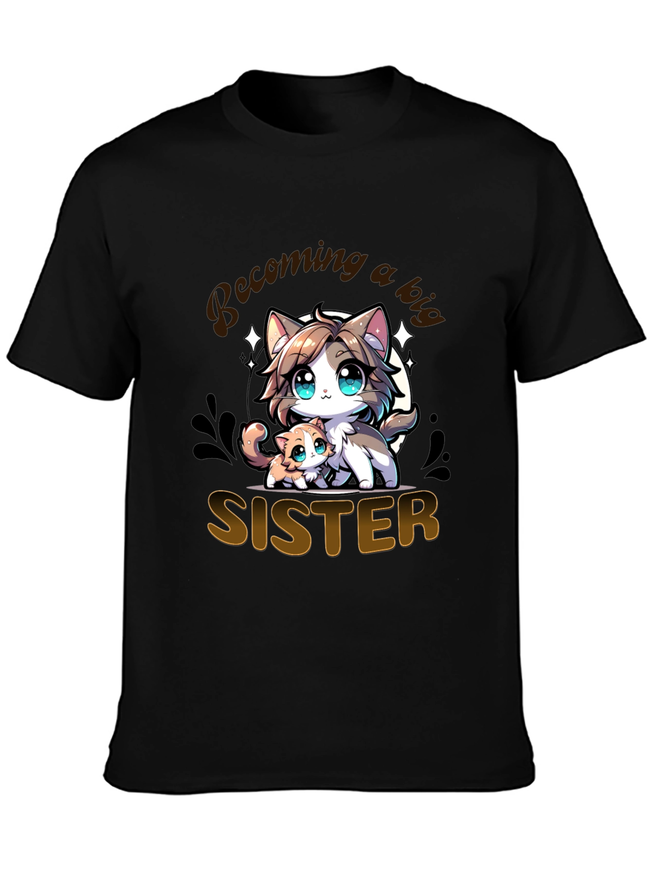 Becoming a Big Sister T-Shirt - Cute Kitten Design