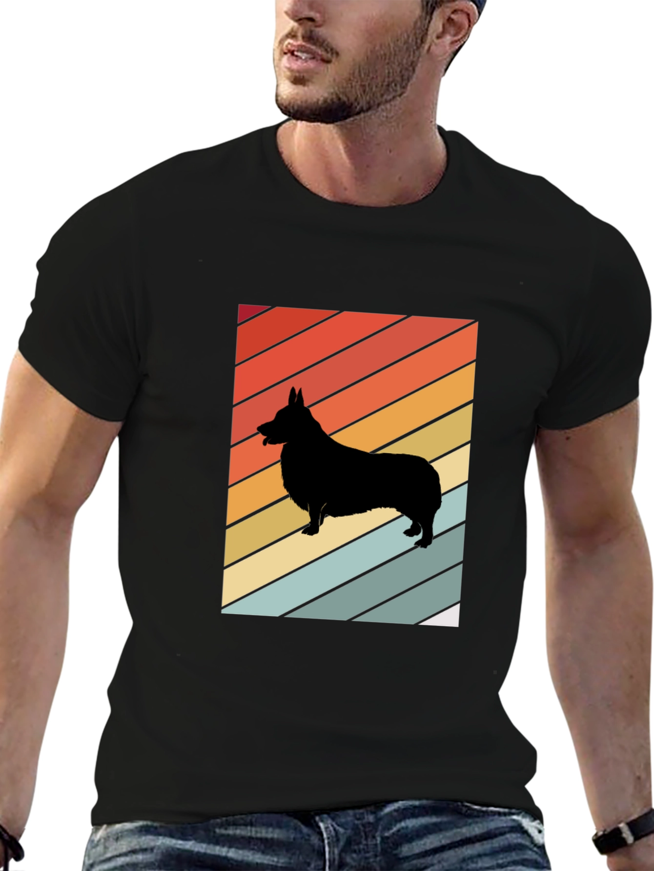 Retro Corgi Silhouette T-Shirt