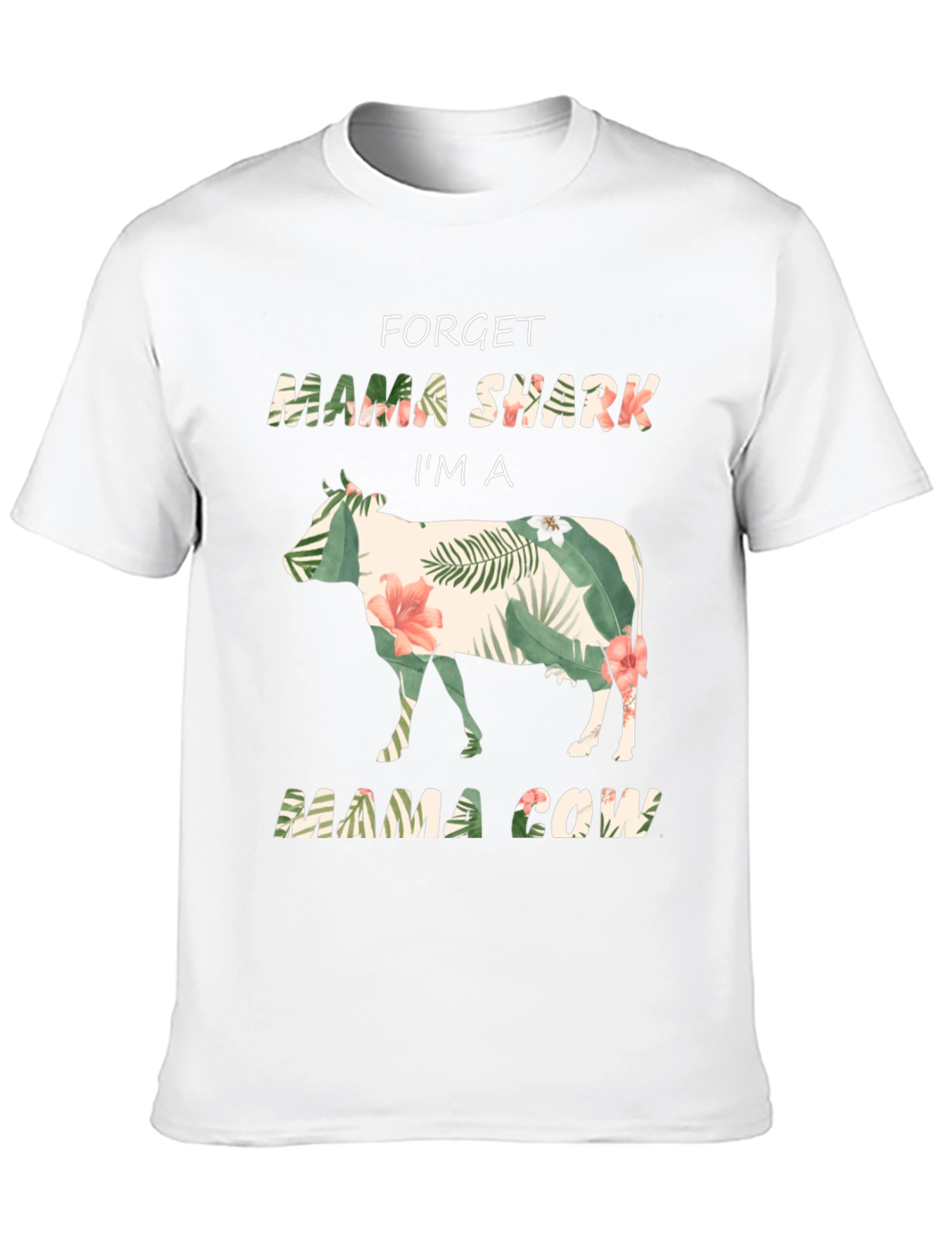 Mama Cow Graphic Tee - Floral Cow Shirt