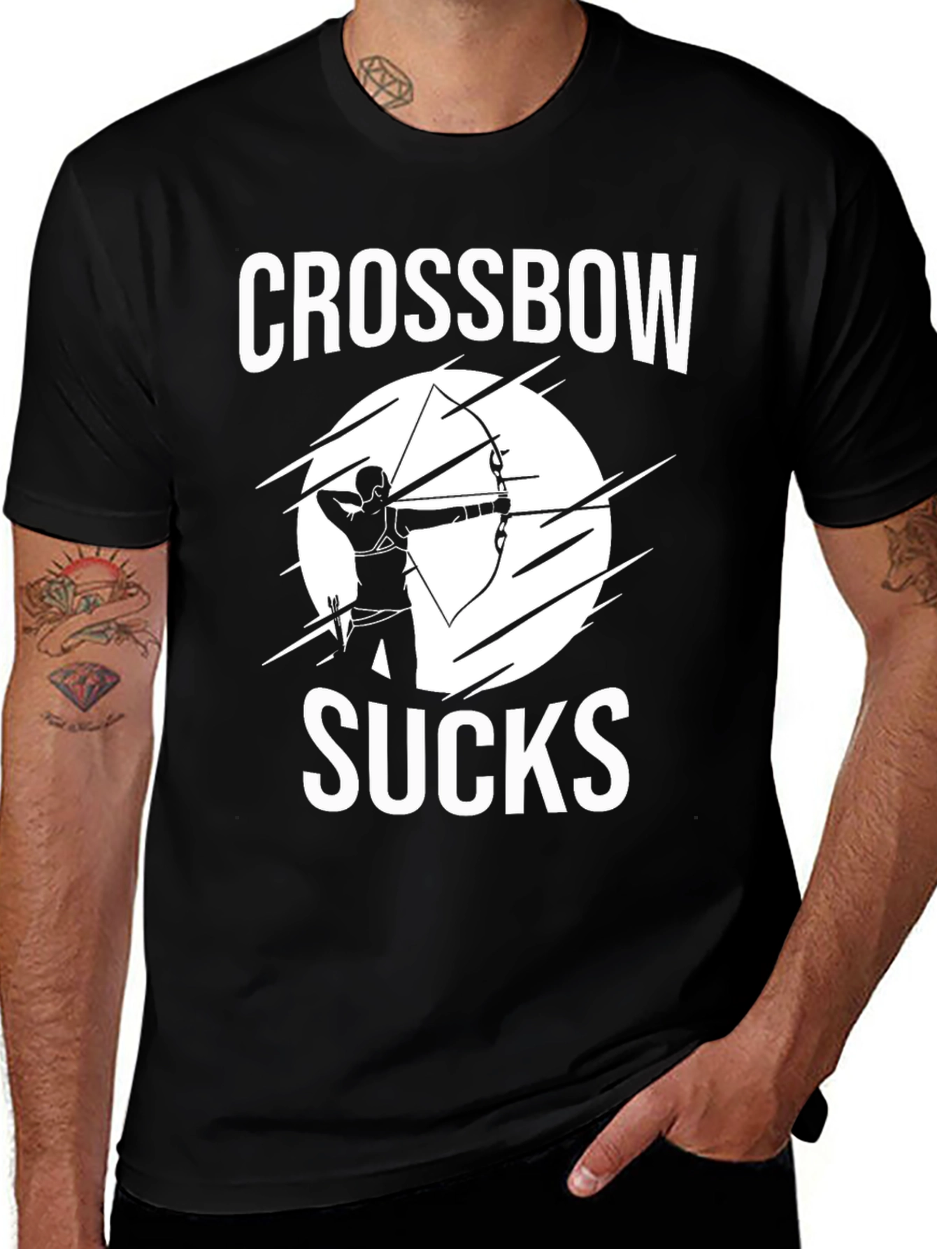 Crossbow Sucks T-Shirt - Archery Humor Tee