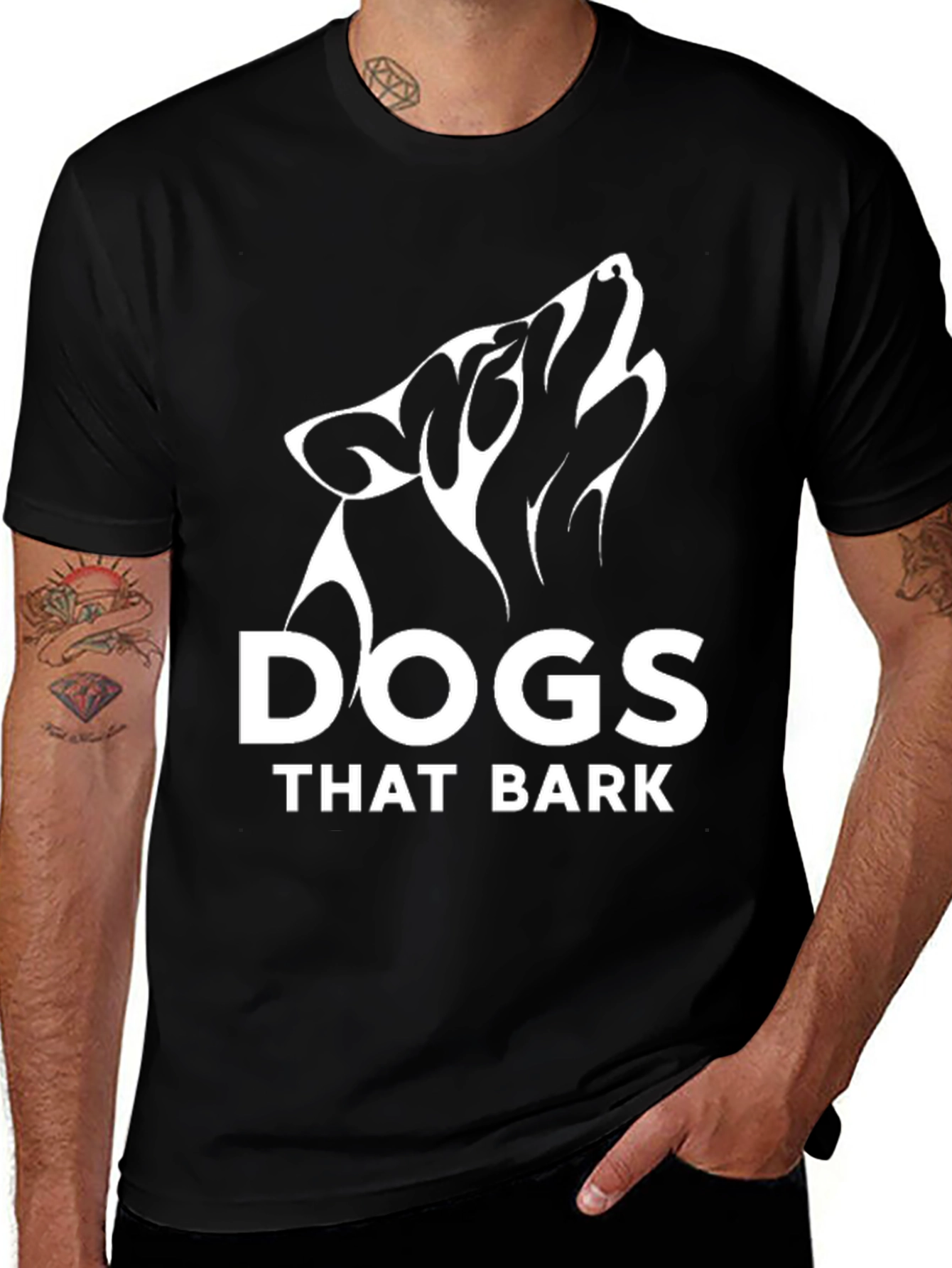 Dogs That Bark Black T-Shirt