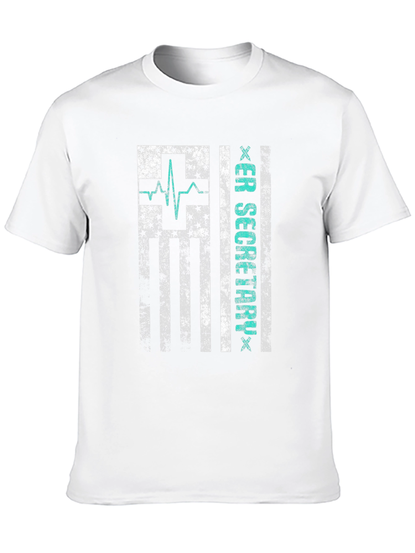 ER Secretary American Flag Graphic T-Shirt