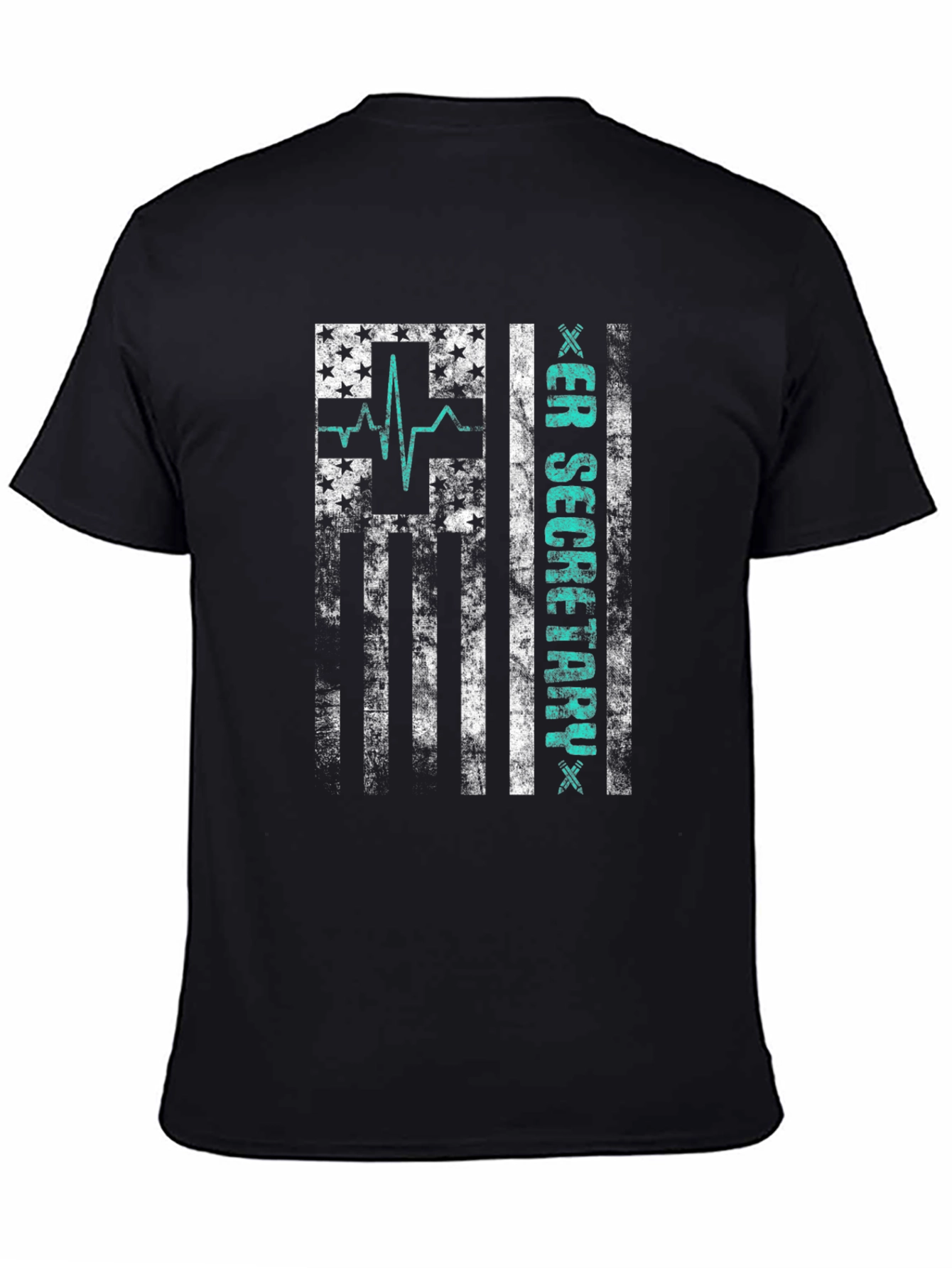 ER Secretary American Flag Graphic T-Shirt