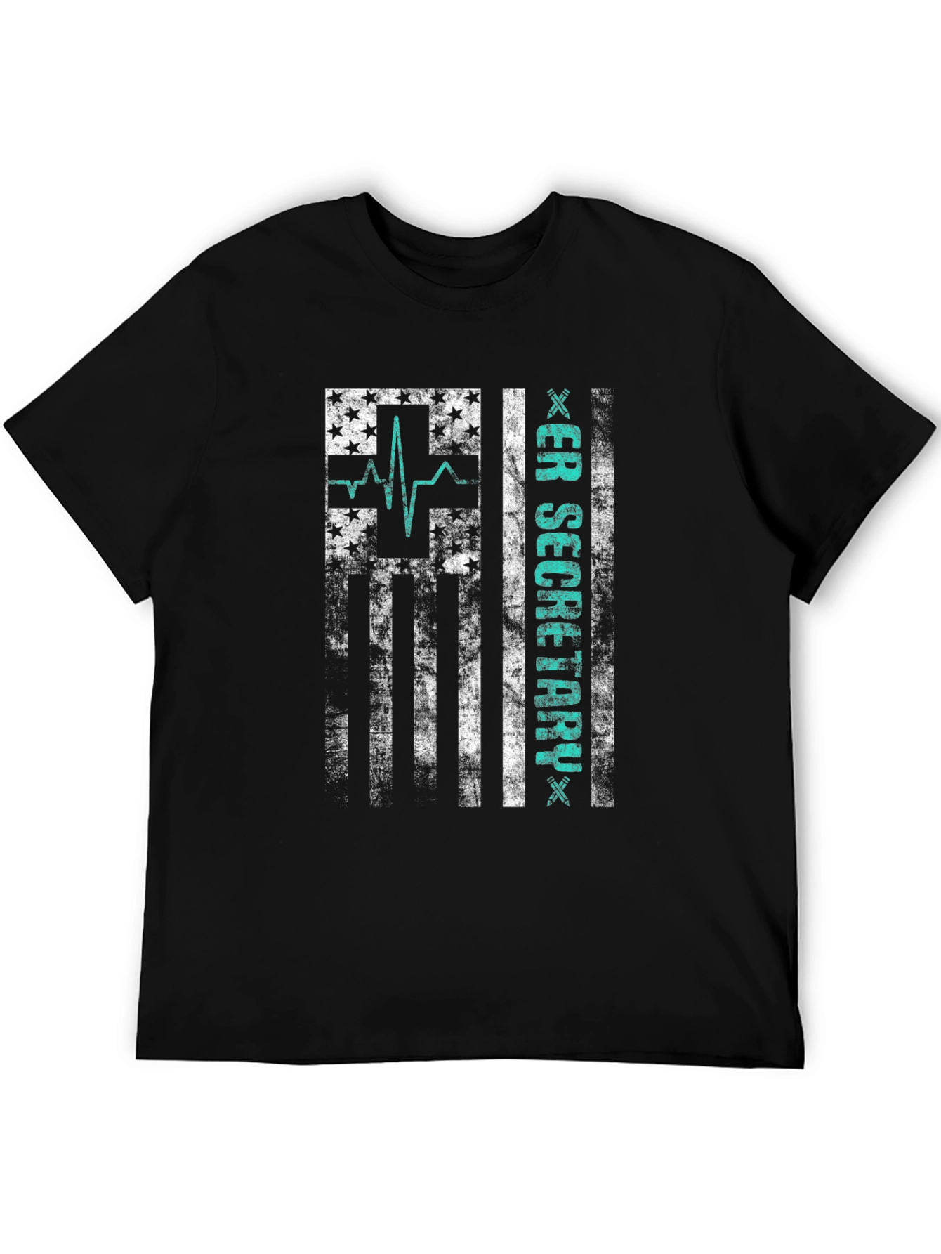 ER Secretary American Flag Graphic T-Shirt