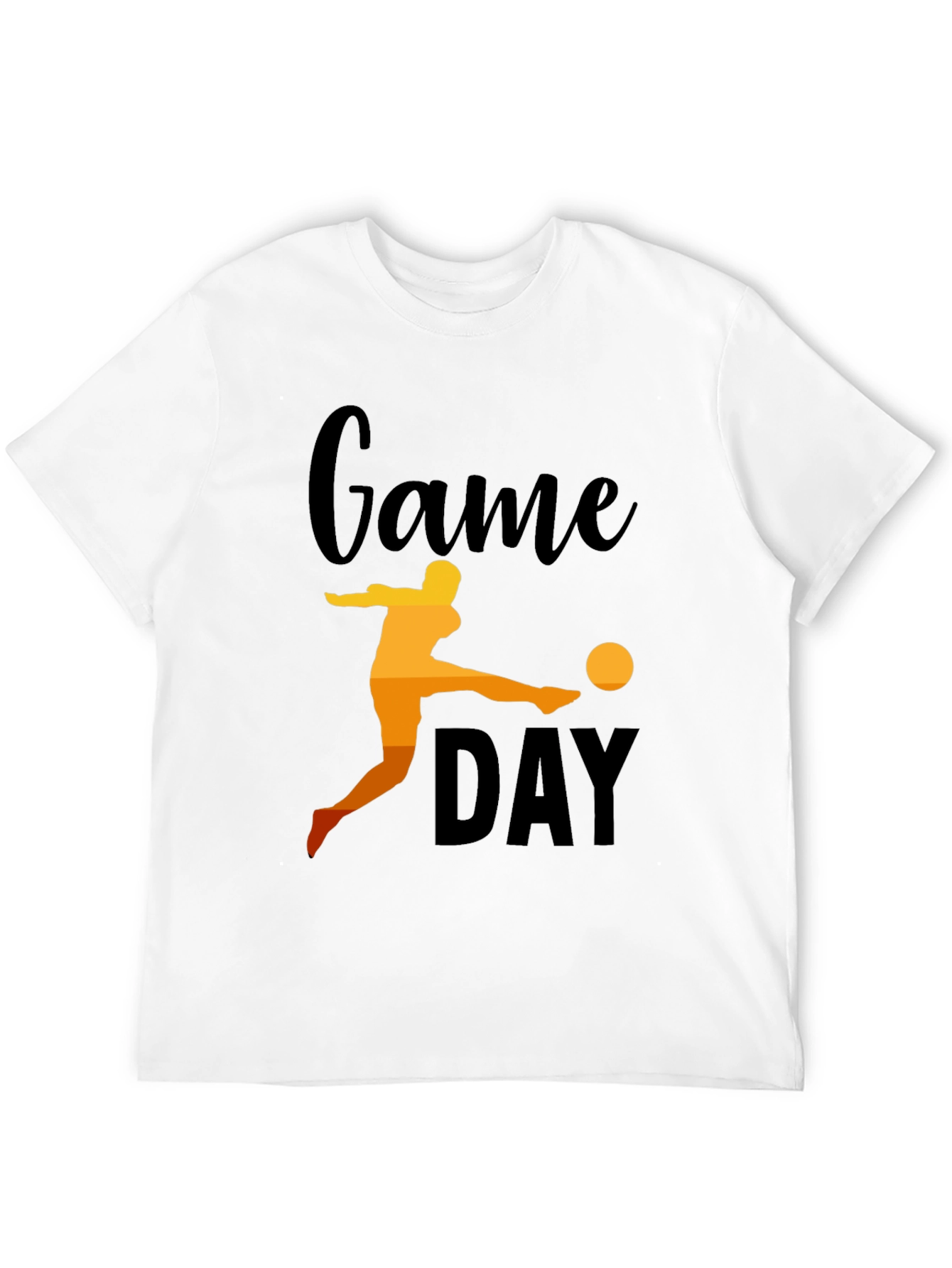 Game Day Soccer Graphic Tee - Black Cotton