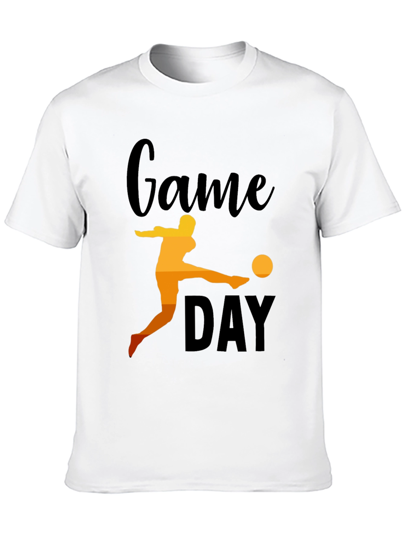 Game Day Soccer Graphic Tee - Black Cotton