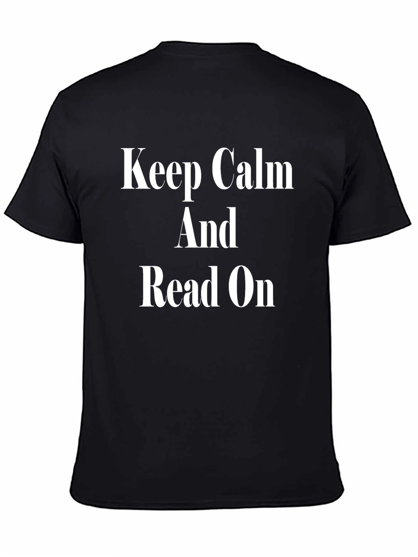 Keep Calm Read On T-Shirt - Black Cotton Tee