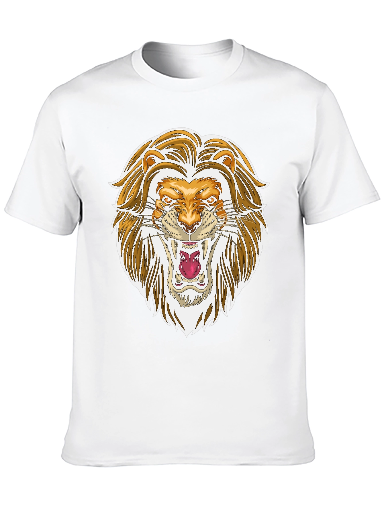 Lion Graphic Print Black T-Shirt