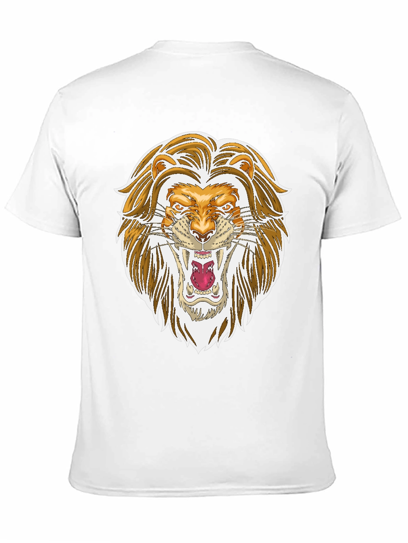 Lion Graphic Print Black T-Shirt