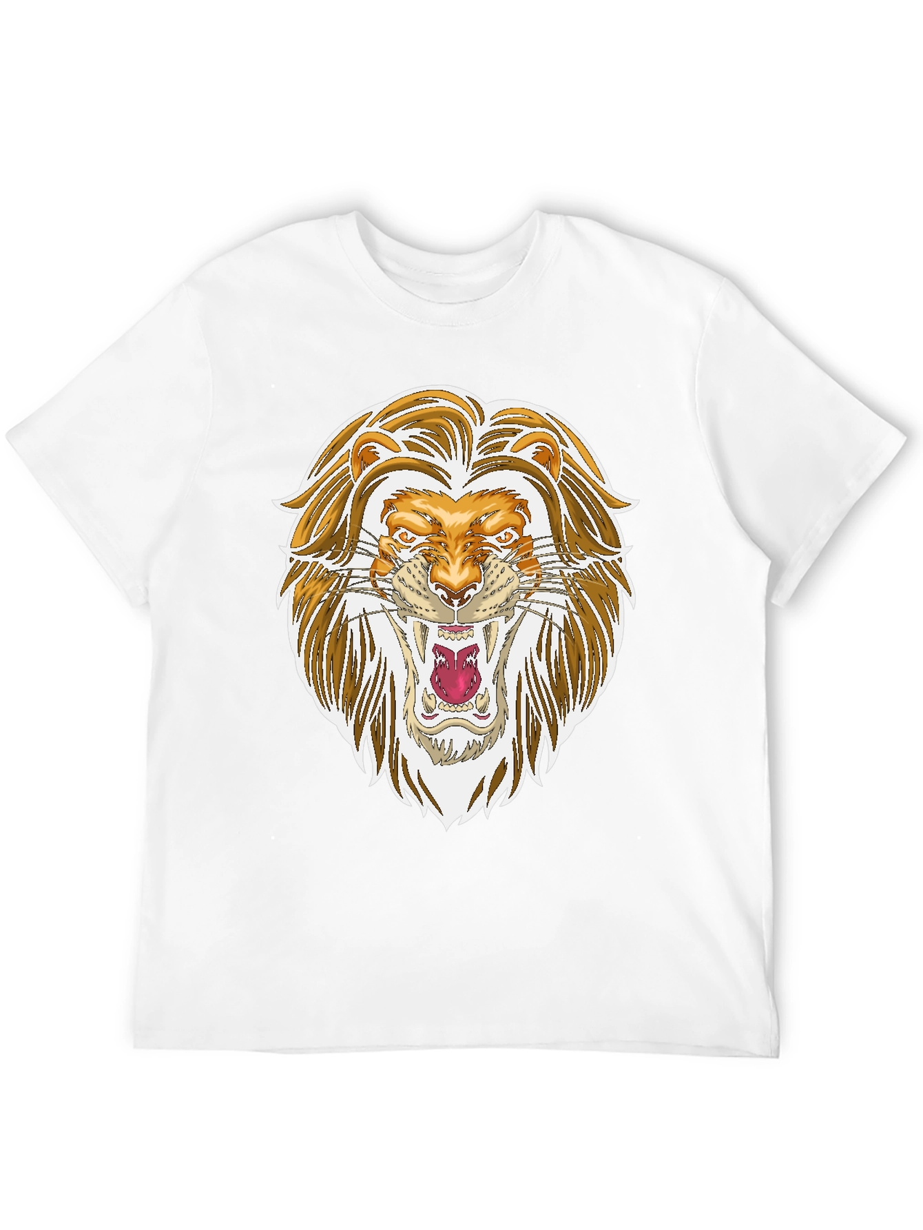 Lion Graphic Print Black T-Shirt