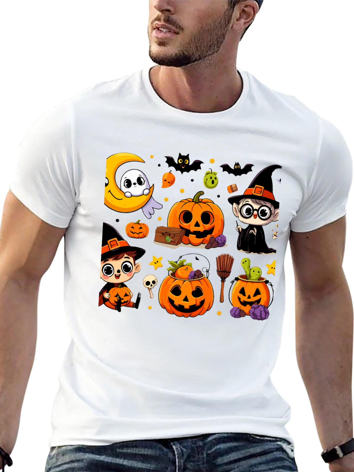 Halloween Cartoon T-Shirt: Spooky & Fun Design