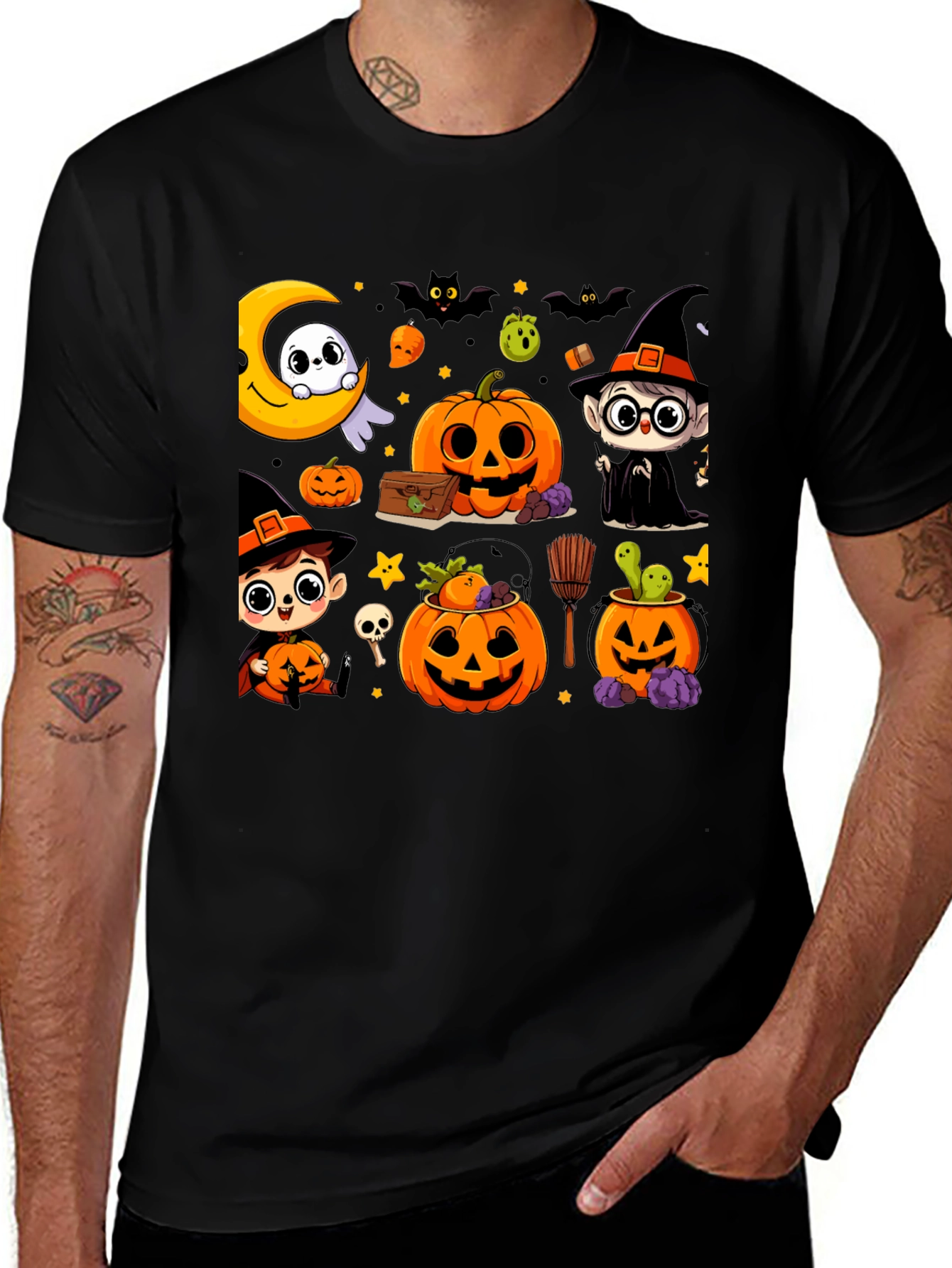 Halloween Cartoon T-Shirt: Spooky & Fun Design