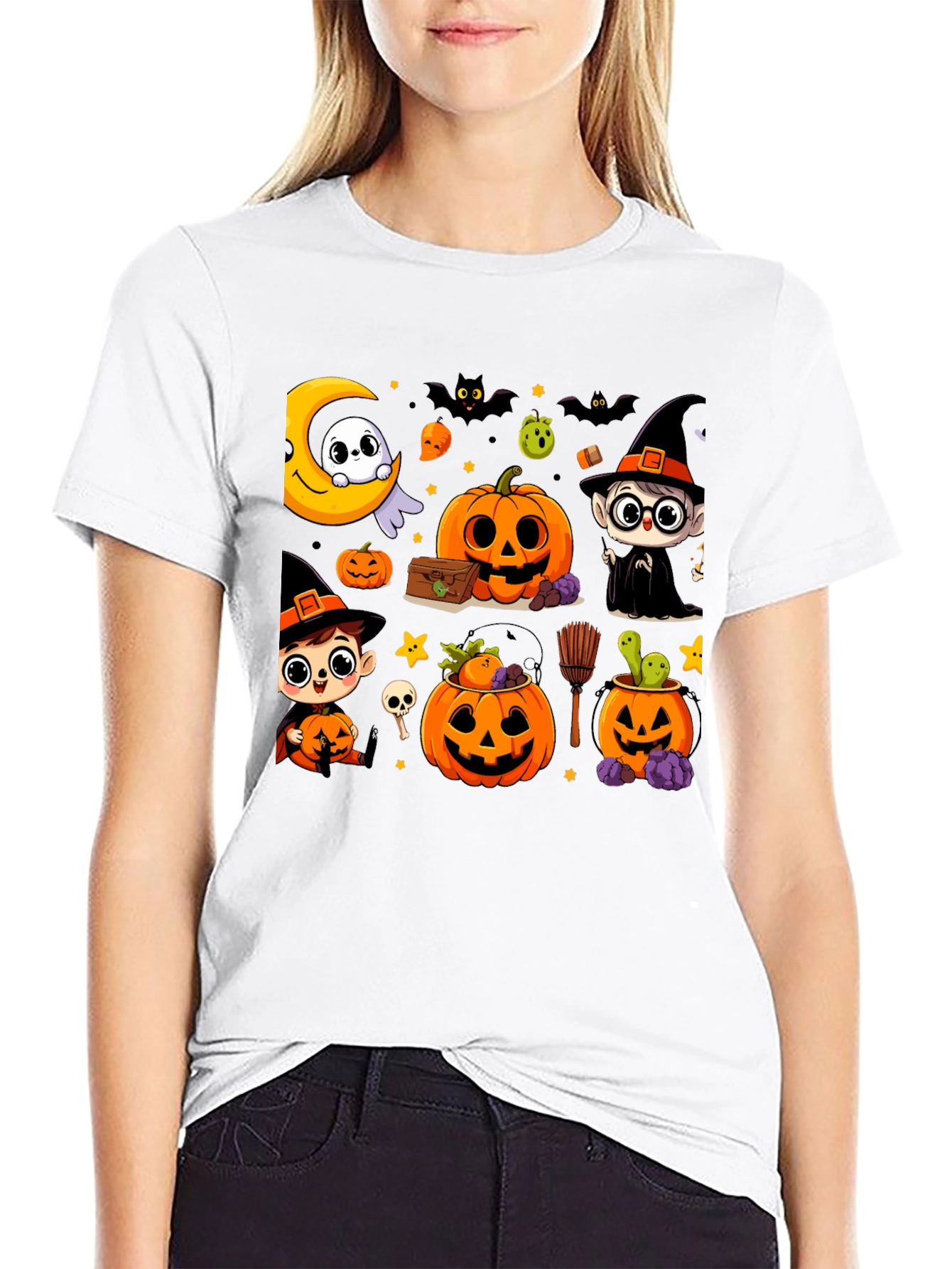 Halloween Cartoon T-Shirt: Spooky & Fun Design
