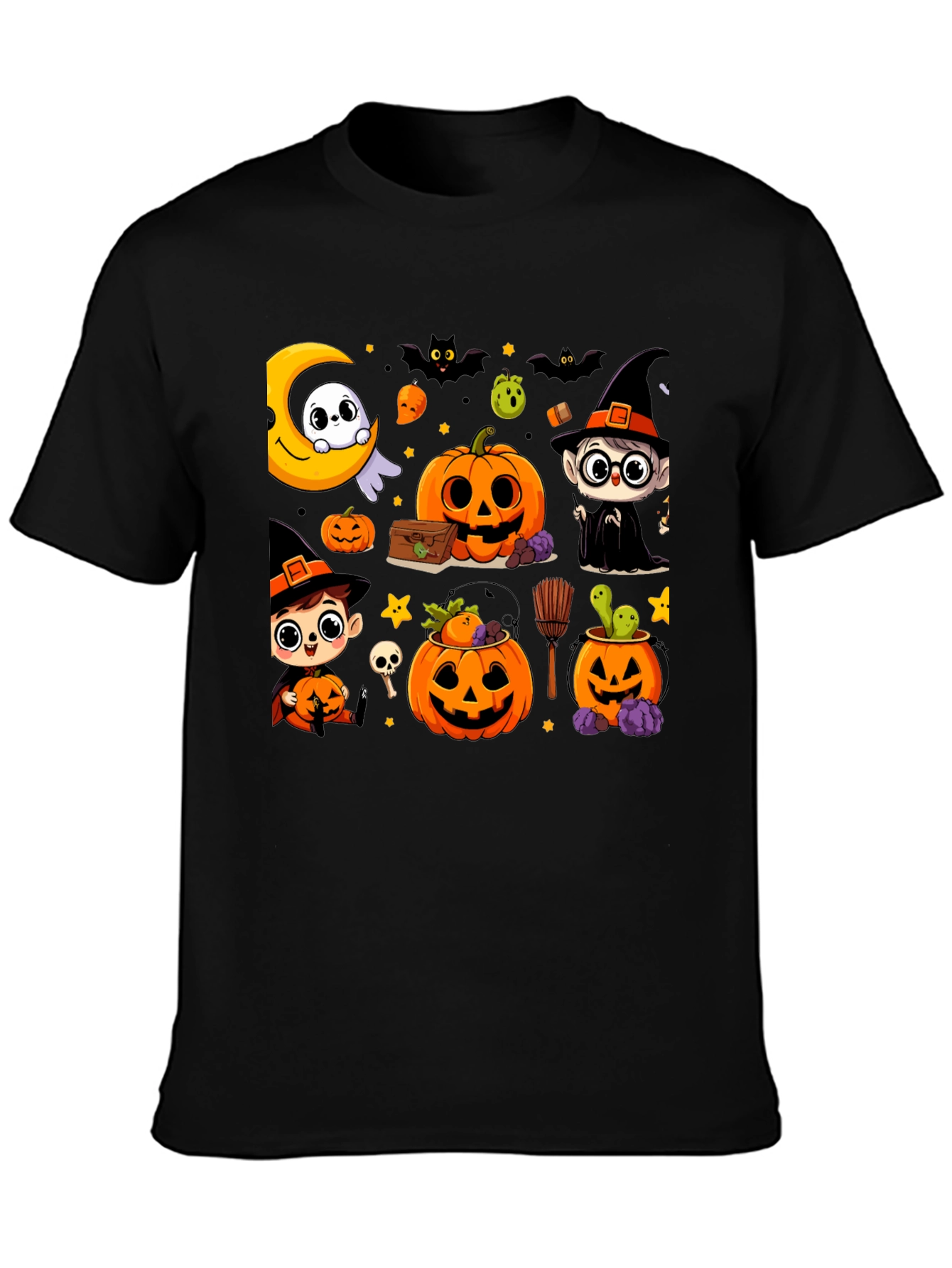 Halloween Cartoon T-Shirt: Spooky & Fun Design
