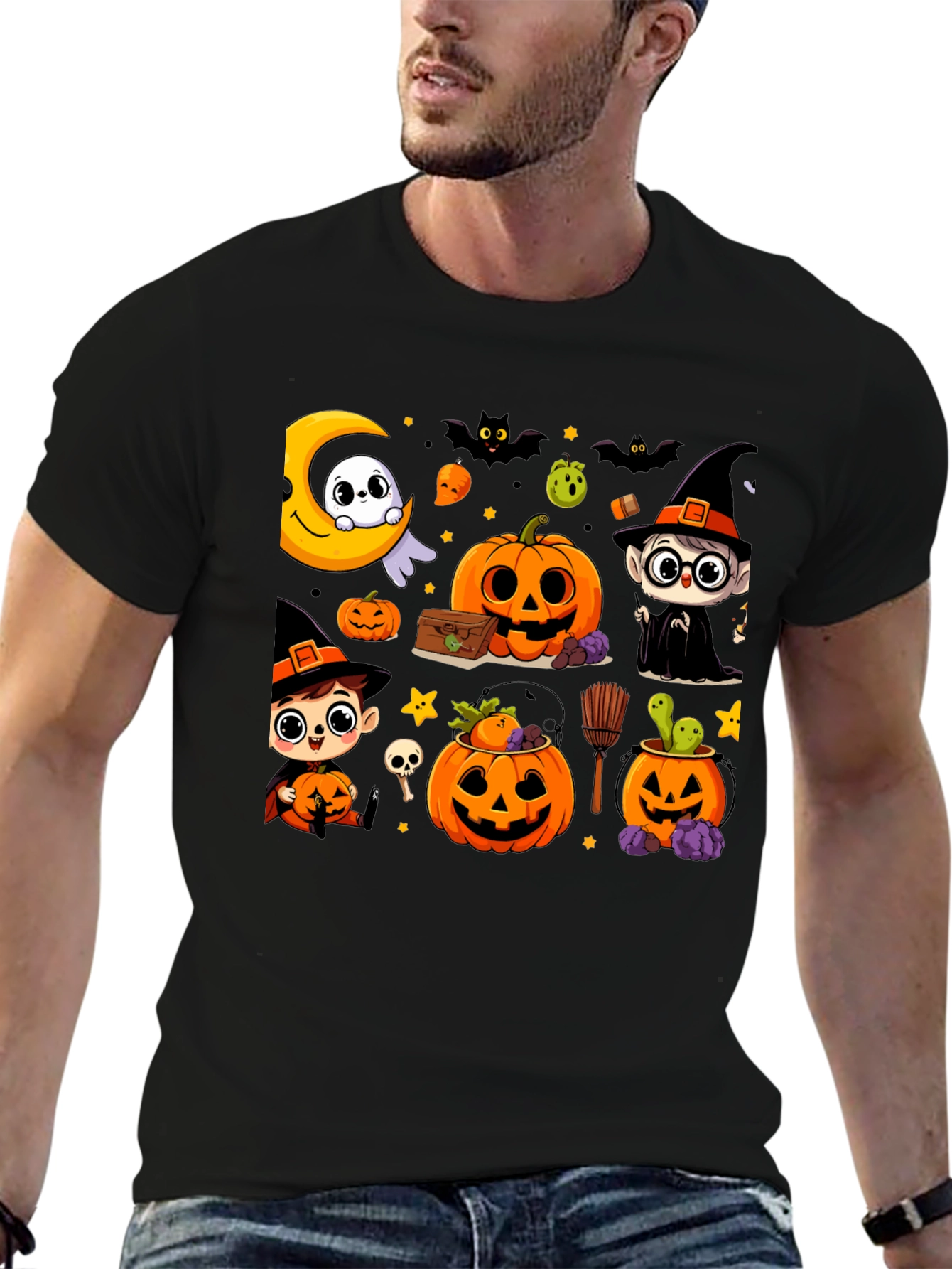 Halloween Cartoon T-Shirt: Spooky & Fun Design
