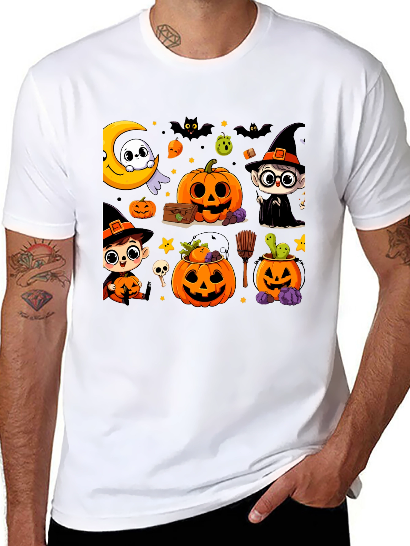 Halloween Cartoon T-Shirt: Spooky & Fun Design
