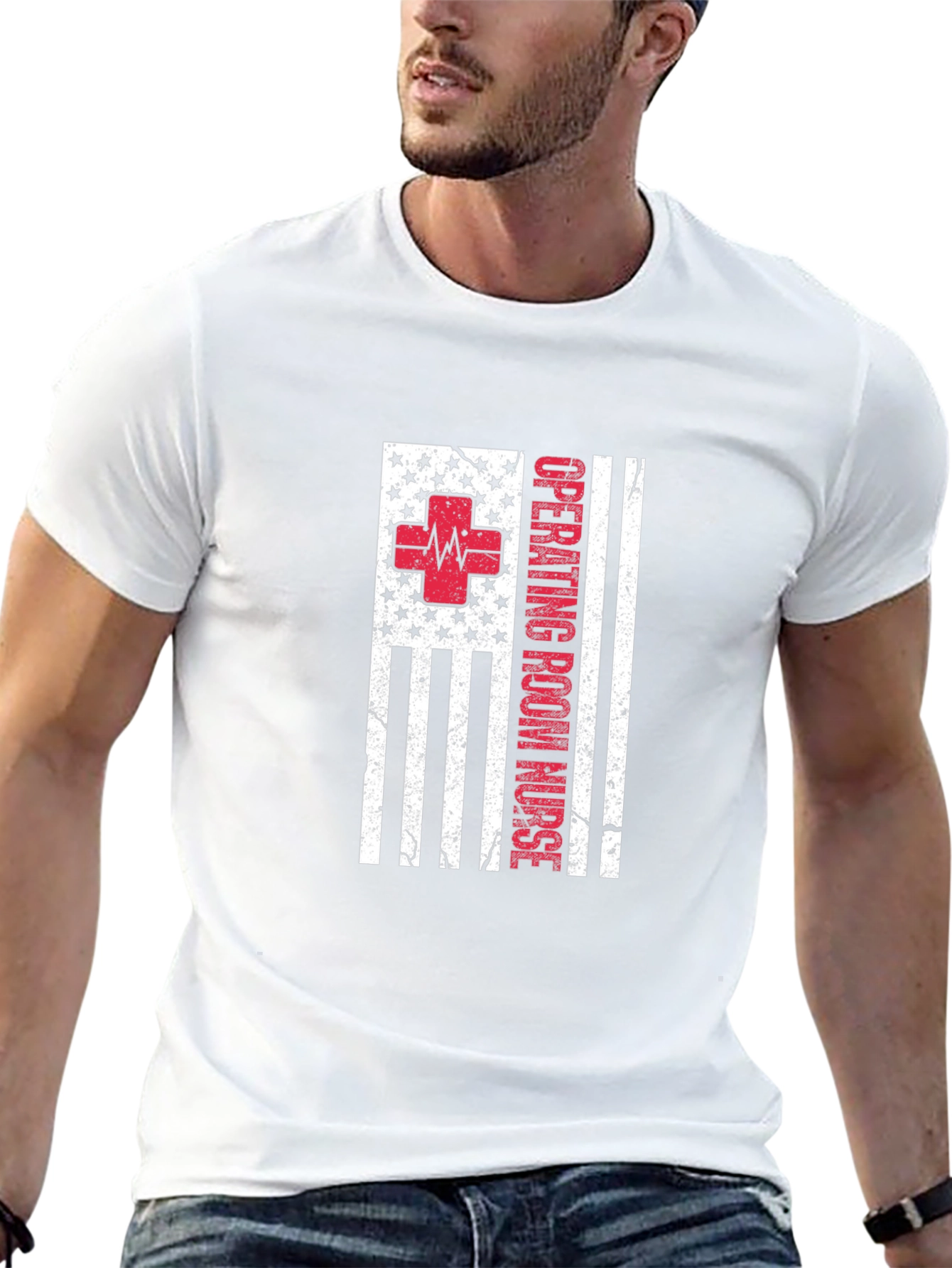 Operating Room Nurse American Flag T-Shirt