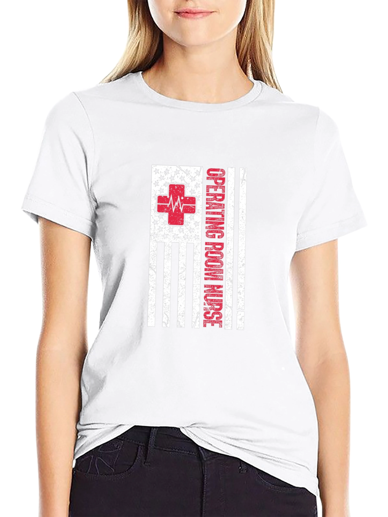 Operating Room Nurse American Flag T-Shirt