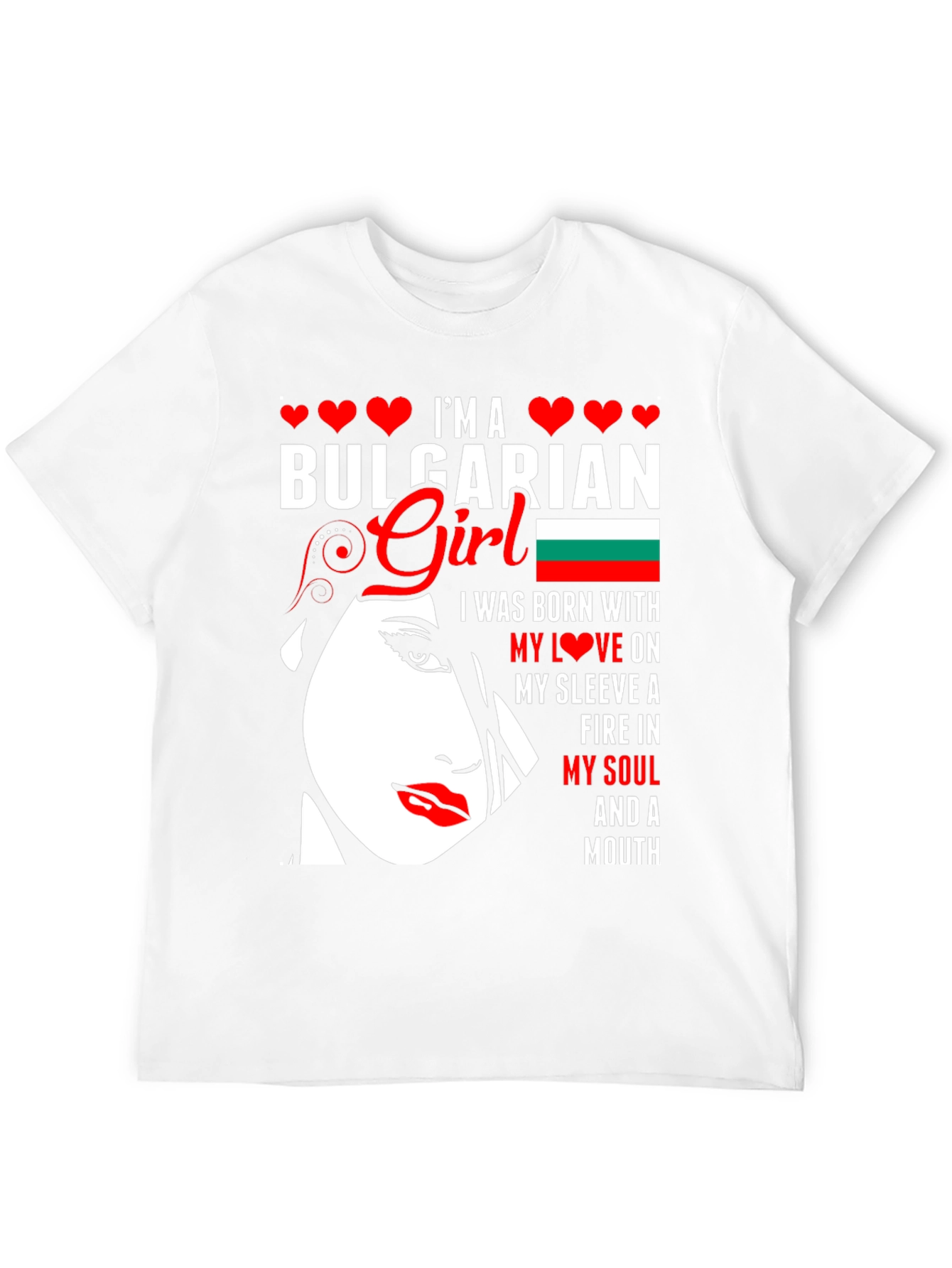 Bulgarian Girl T-Shirt: Fiery Soul Design