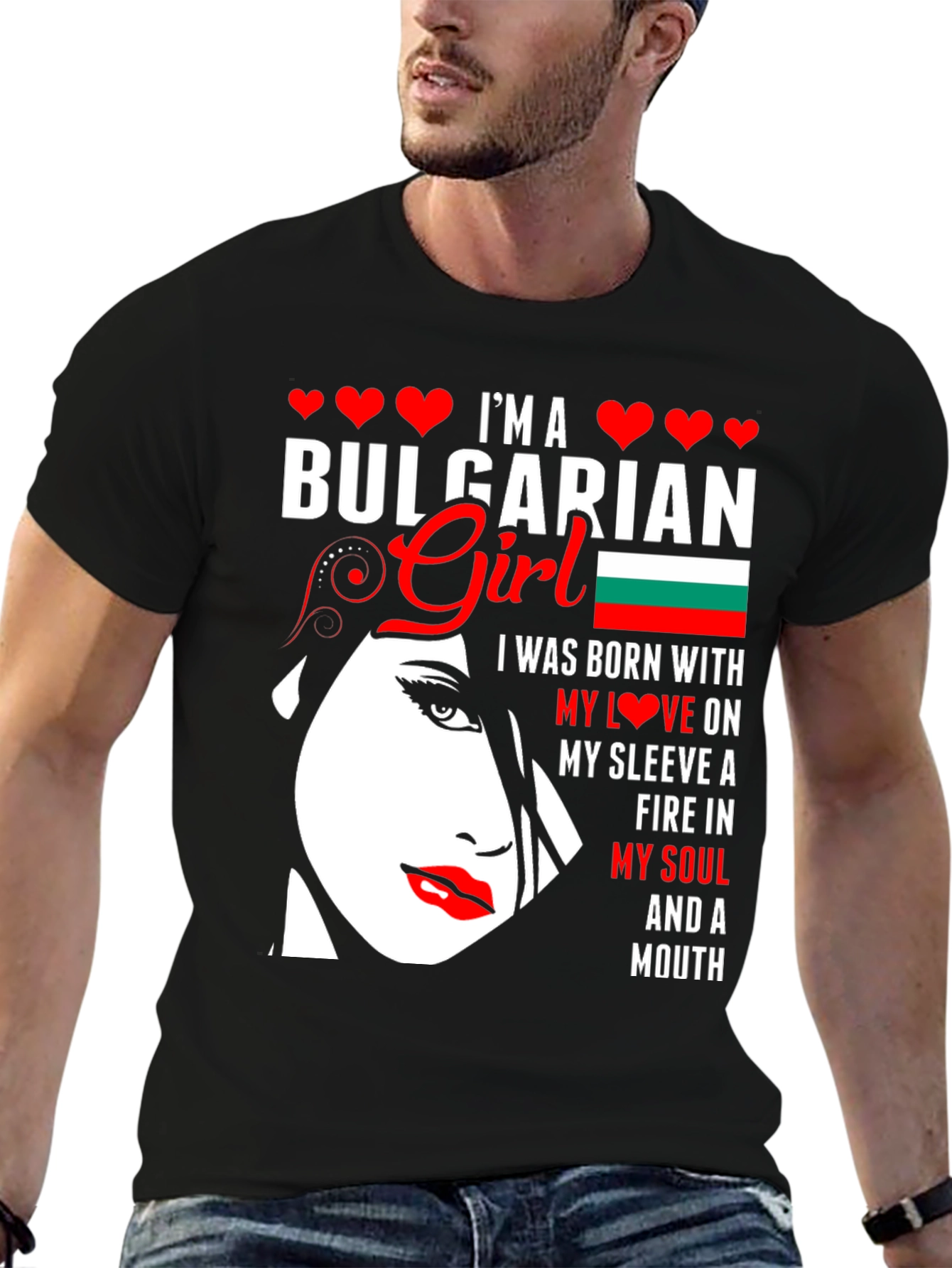Bulgarian Girl T-Shirt: Fiery Soul Design