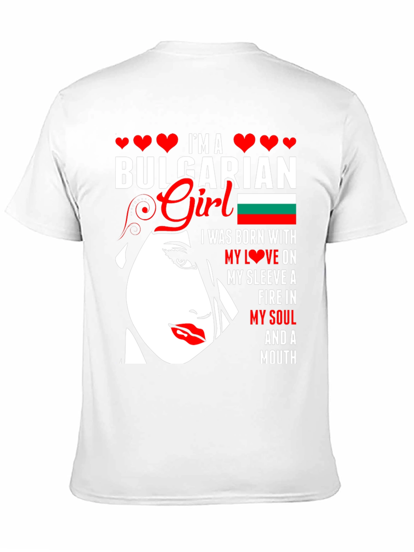Bulgarian Girl T-Shirt: Fiery Soul Design