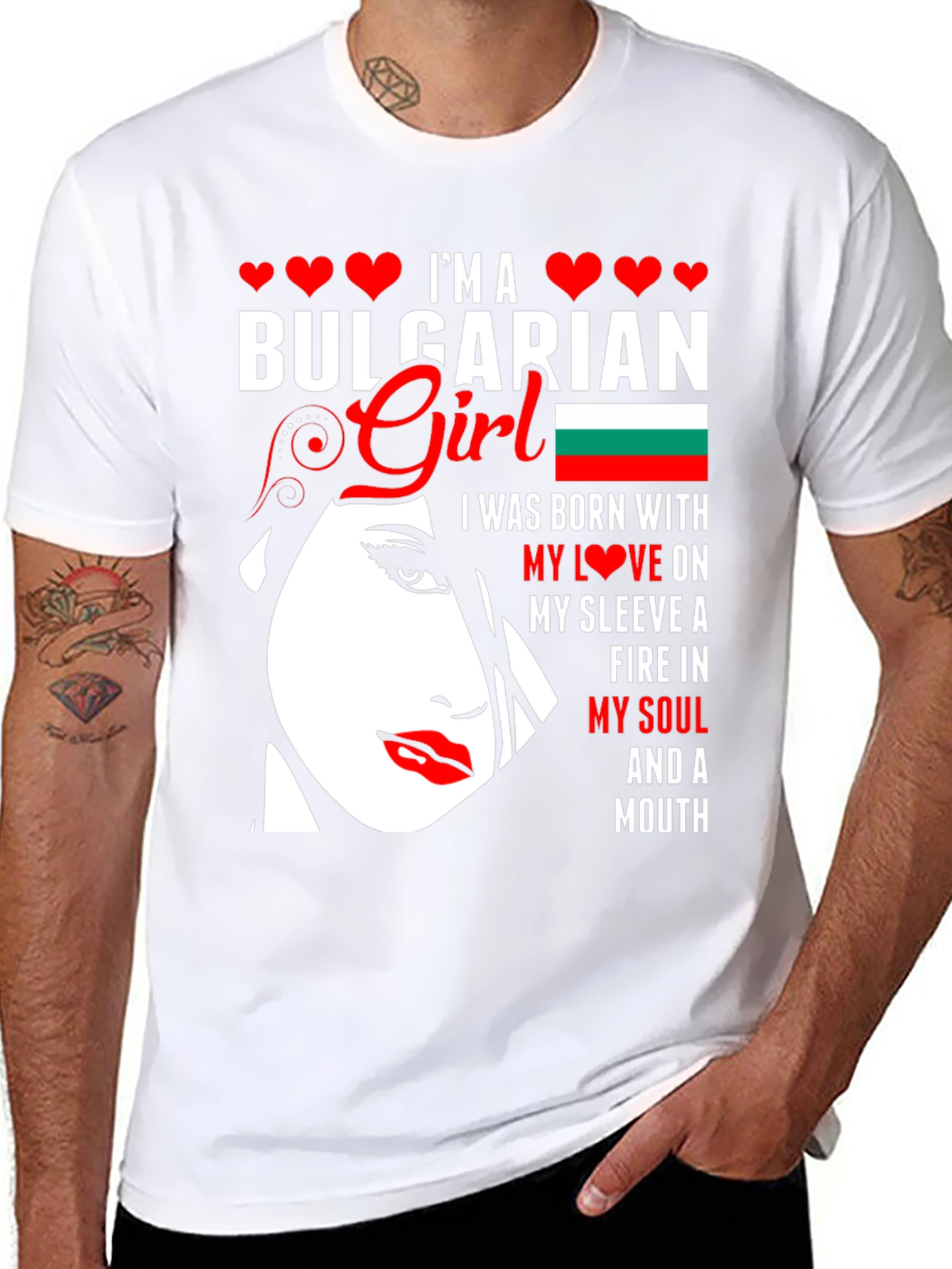 Bulgarian Girl T-Shirt: Fiery Soul Design