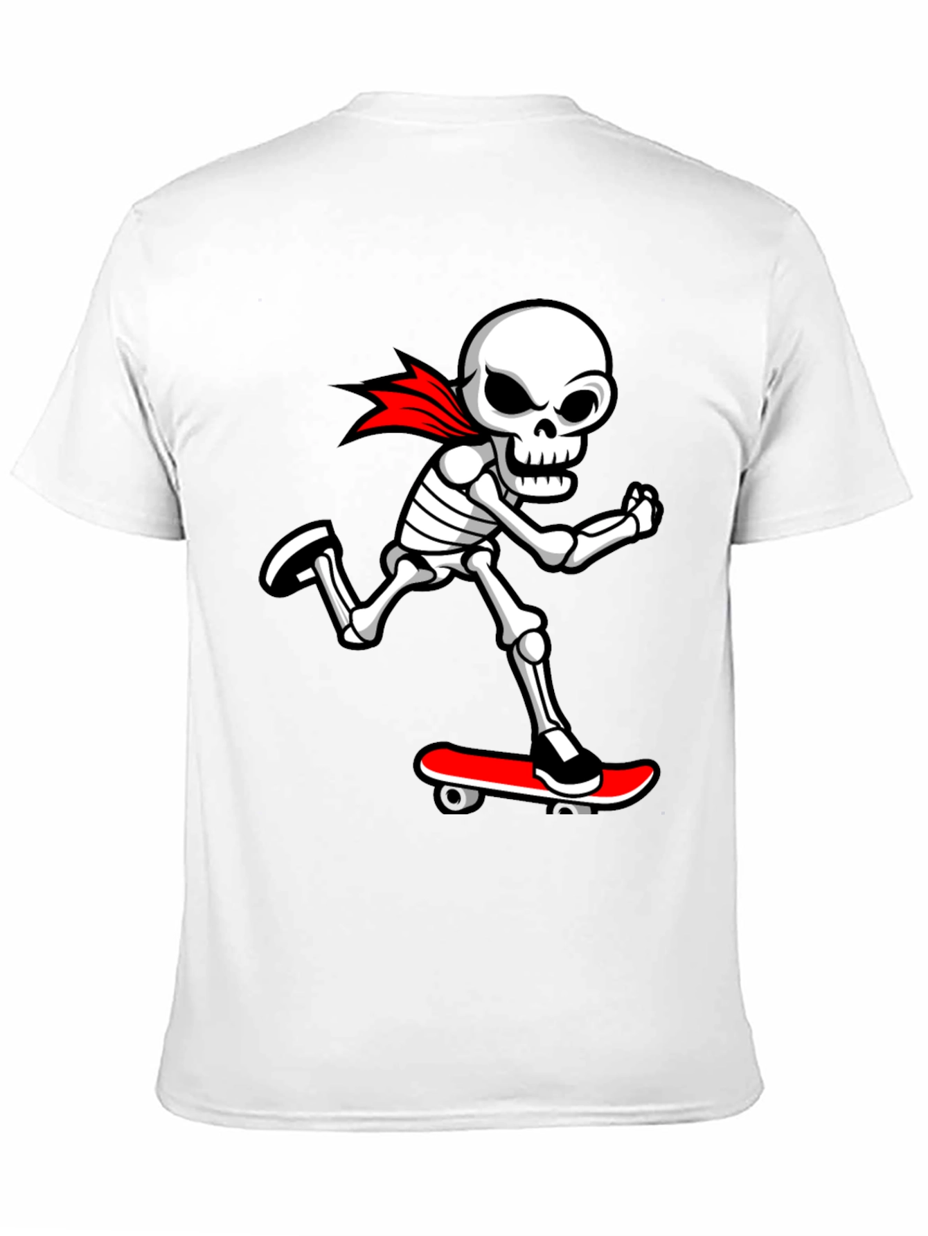 Cool Skeleton Skateboarder Graphic T-Shirt