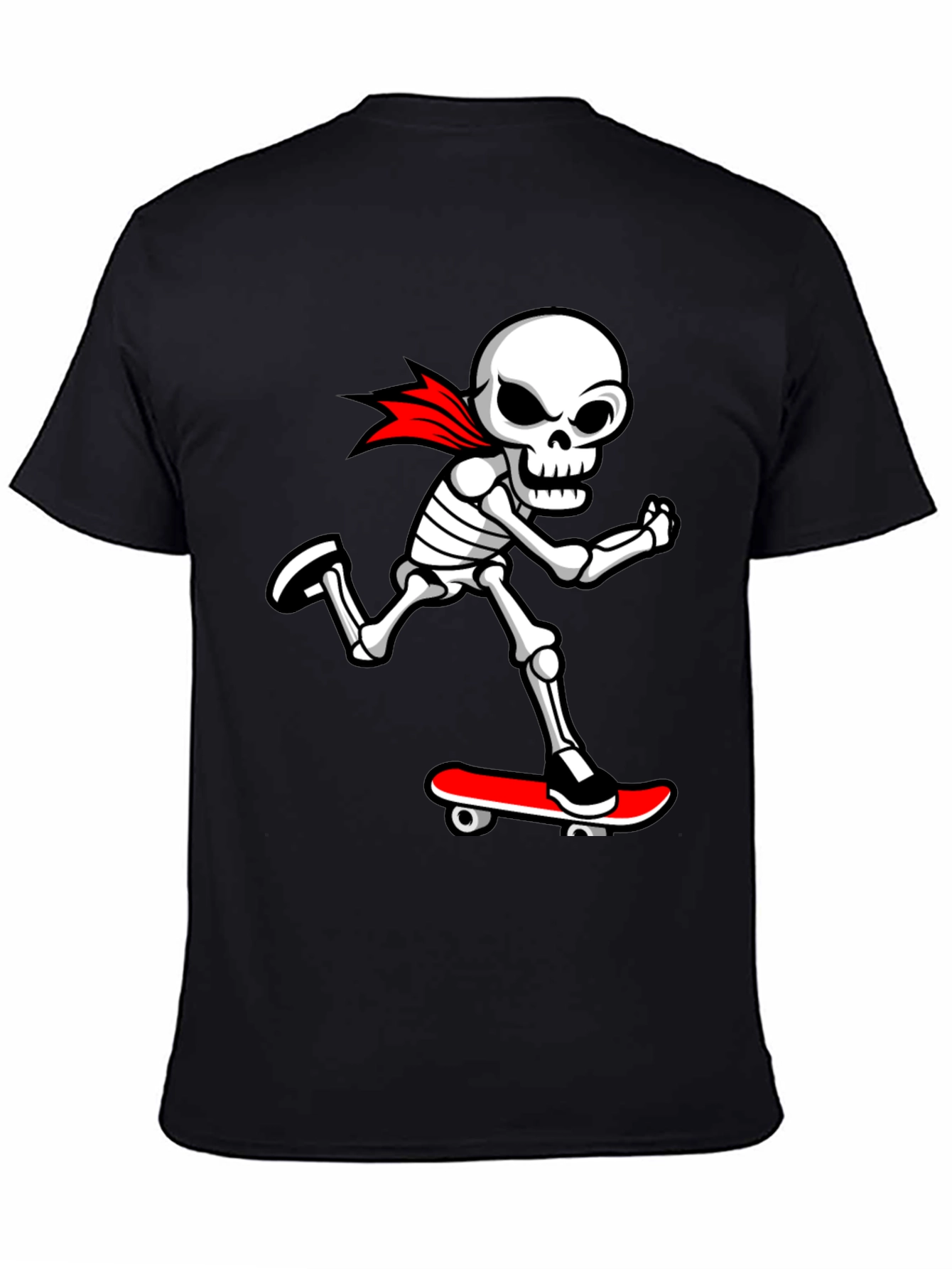 Cool Skeleton Skateboarder Graphic T-Shirt
