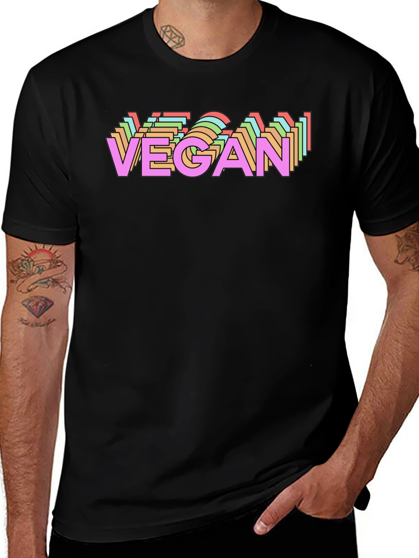 Vegan Graphic Tee - Black T-Shirt