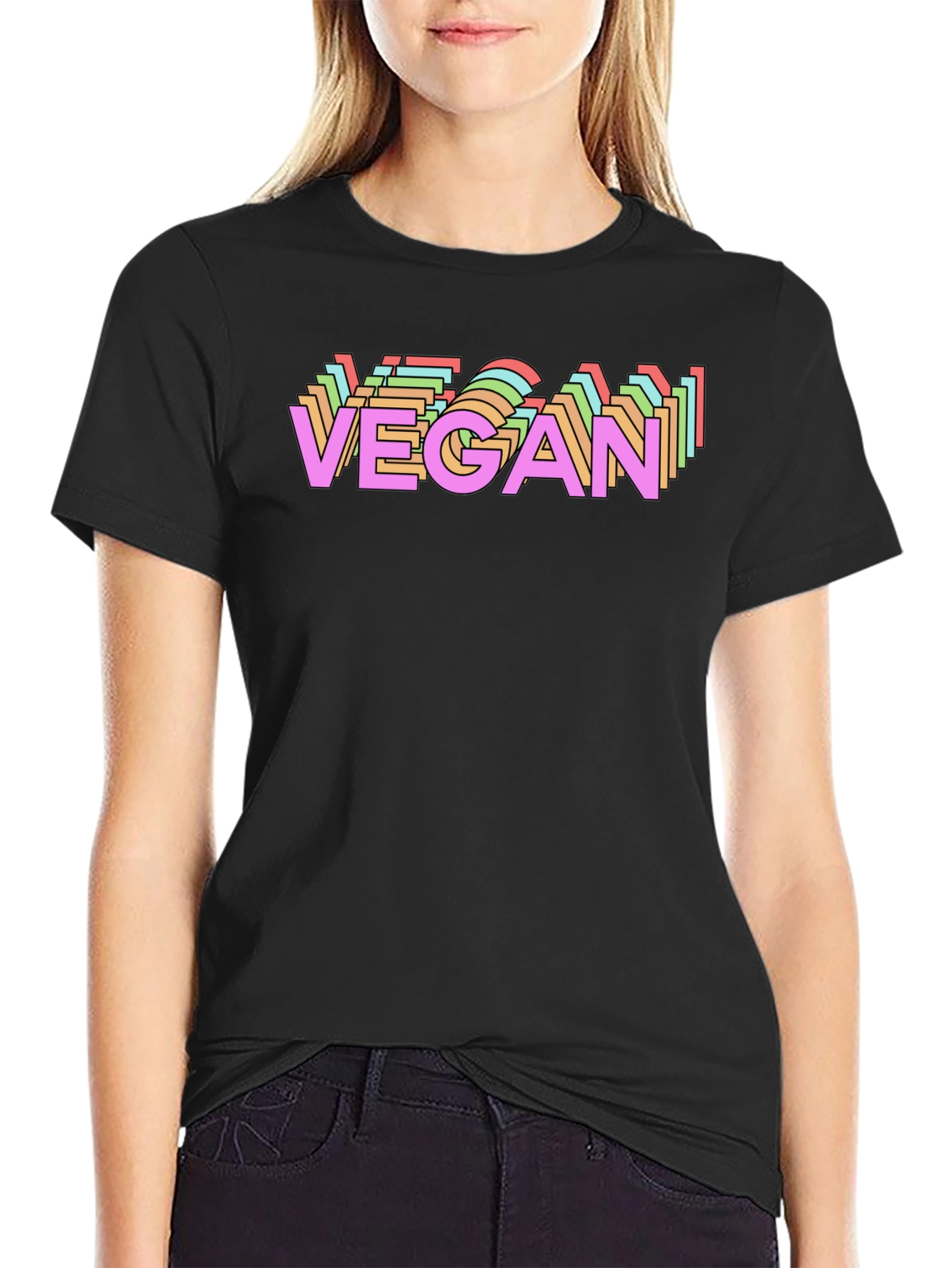 Vegan Graphic Tee - Black T-Shirt