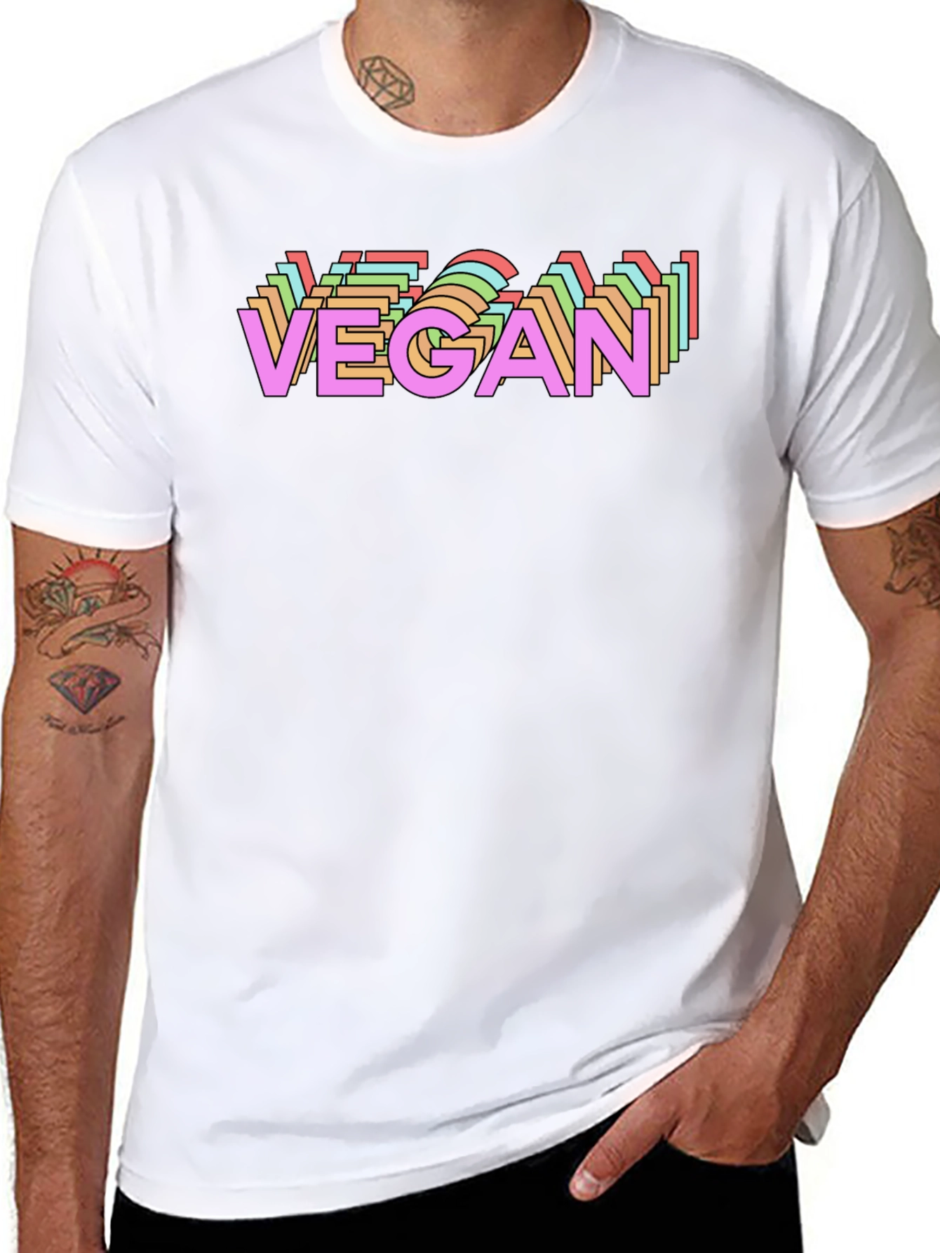 Vegan Graphic Tee - Black T-Shirt