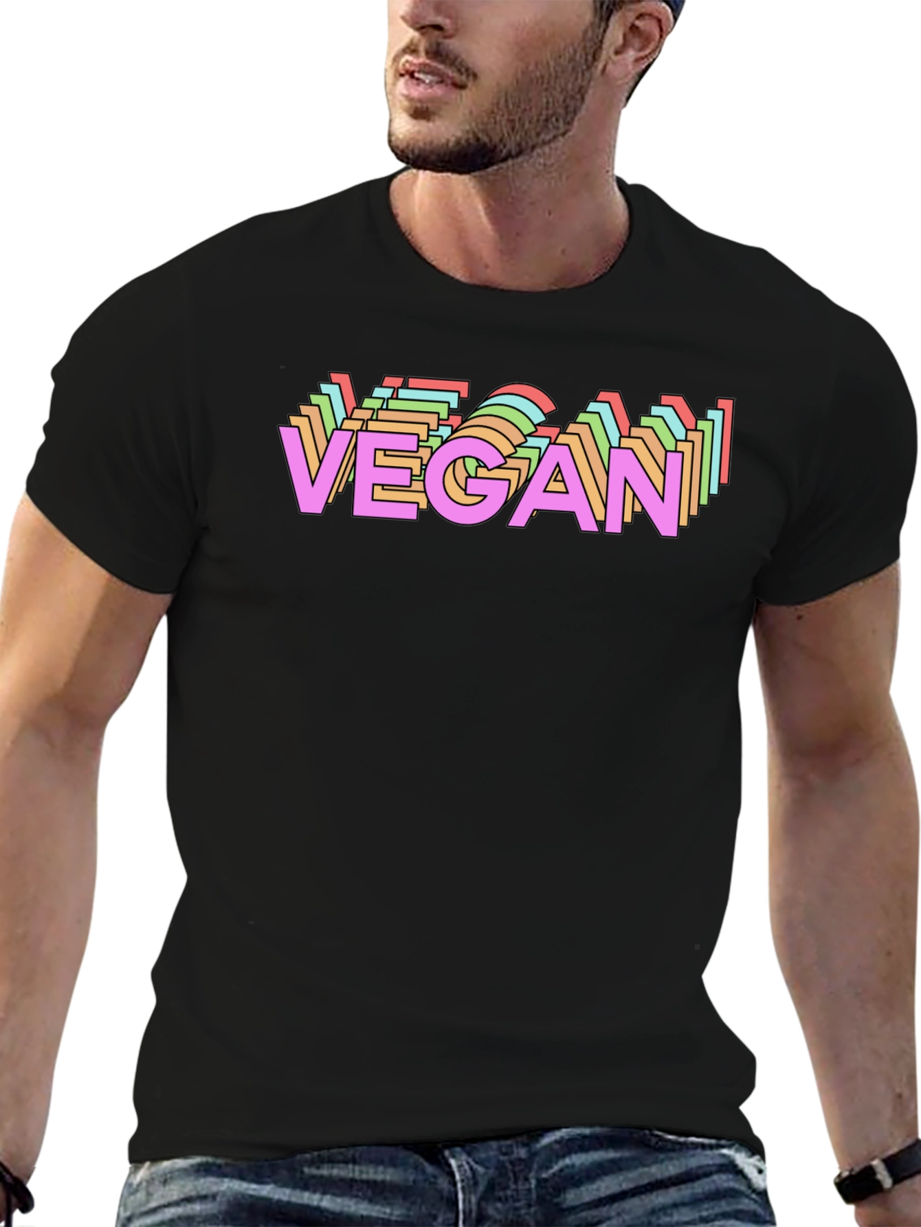 Vegan Graphic Tee - Black T-Shirt