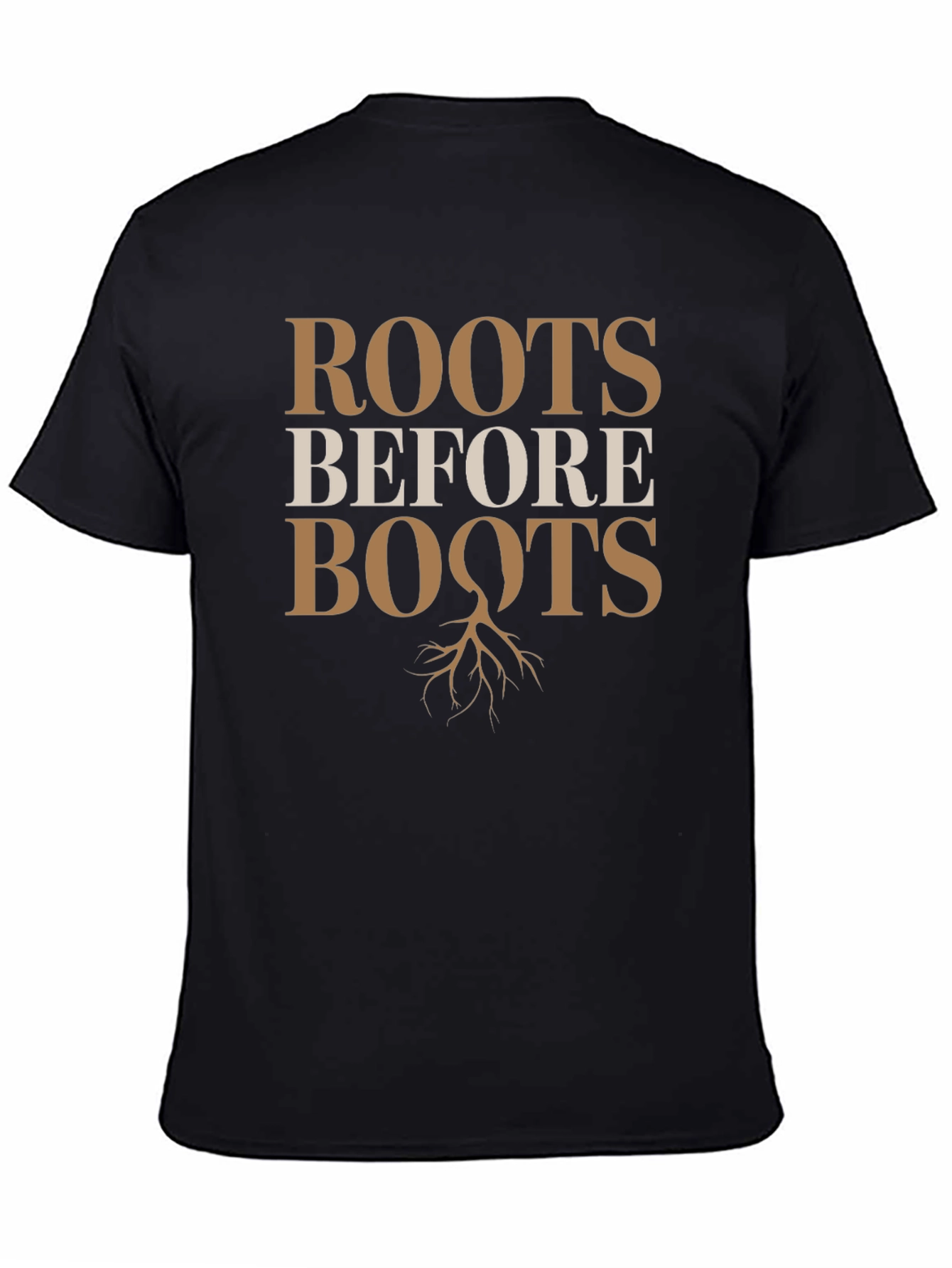 Roots Before Boots Graphic T-Shirt - Black