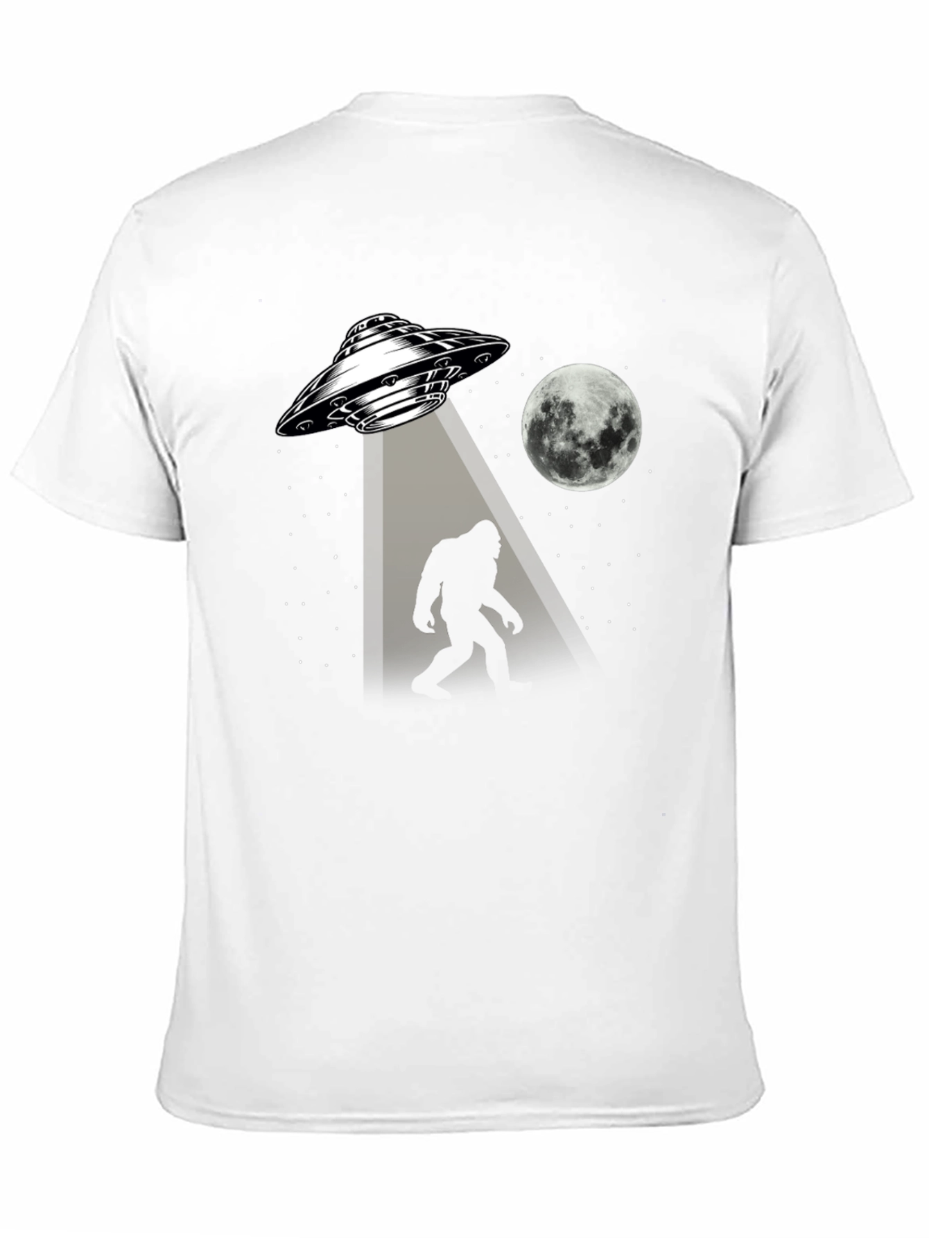 Bigfoot Abduction Black T-Shirt